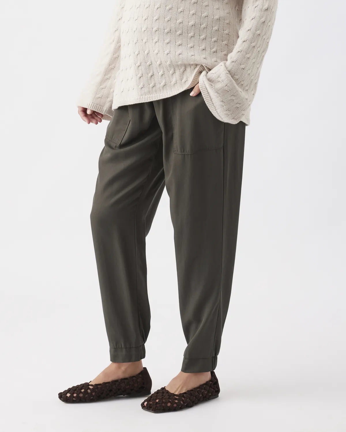 Tencel Off Duty Pant Olive