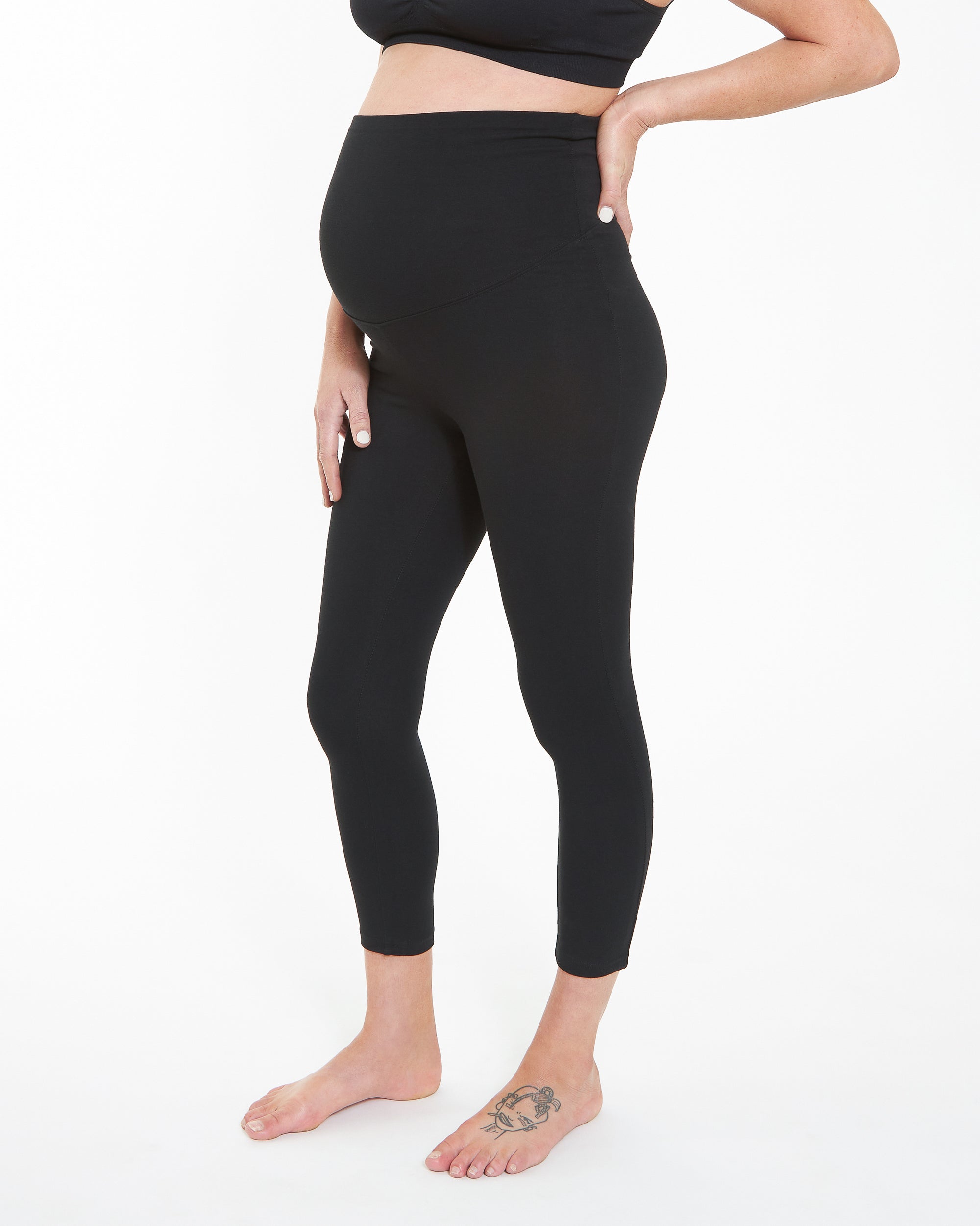 Organic Over Bump 3/4 Legging Black