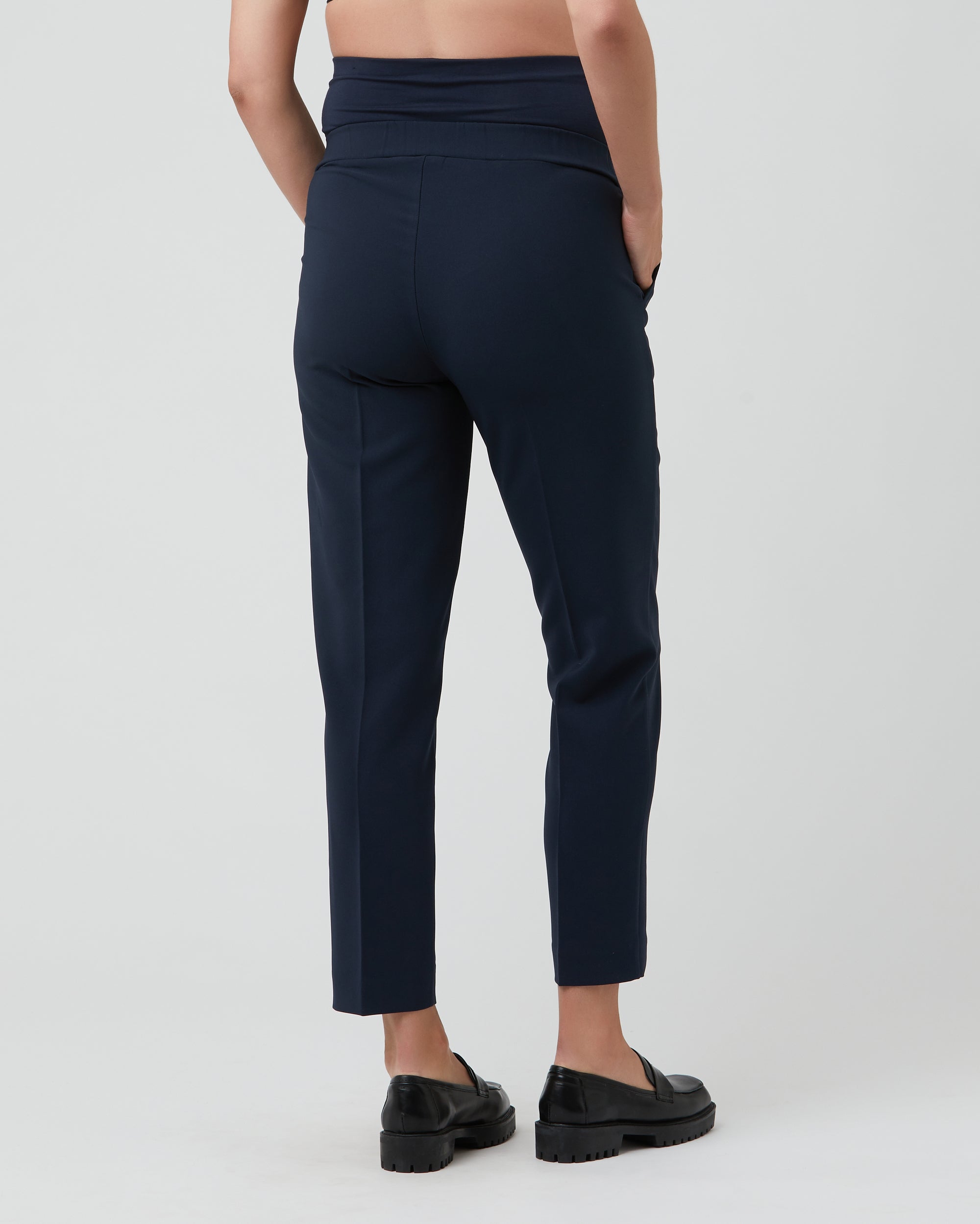 Alexa Classic Crop Pant Navy