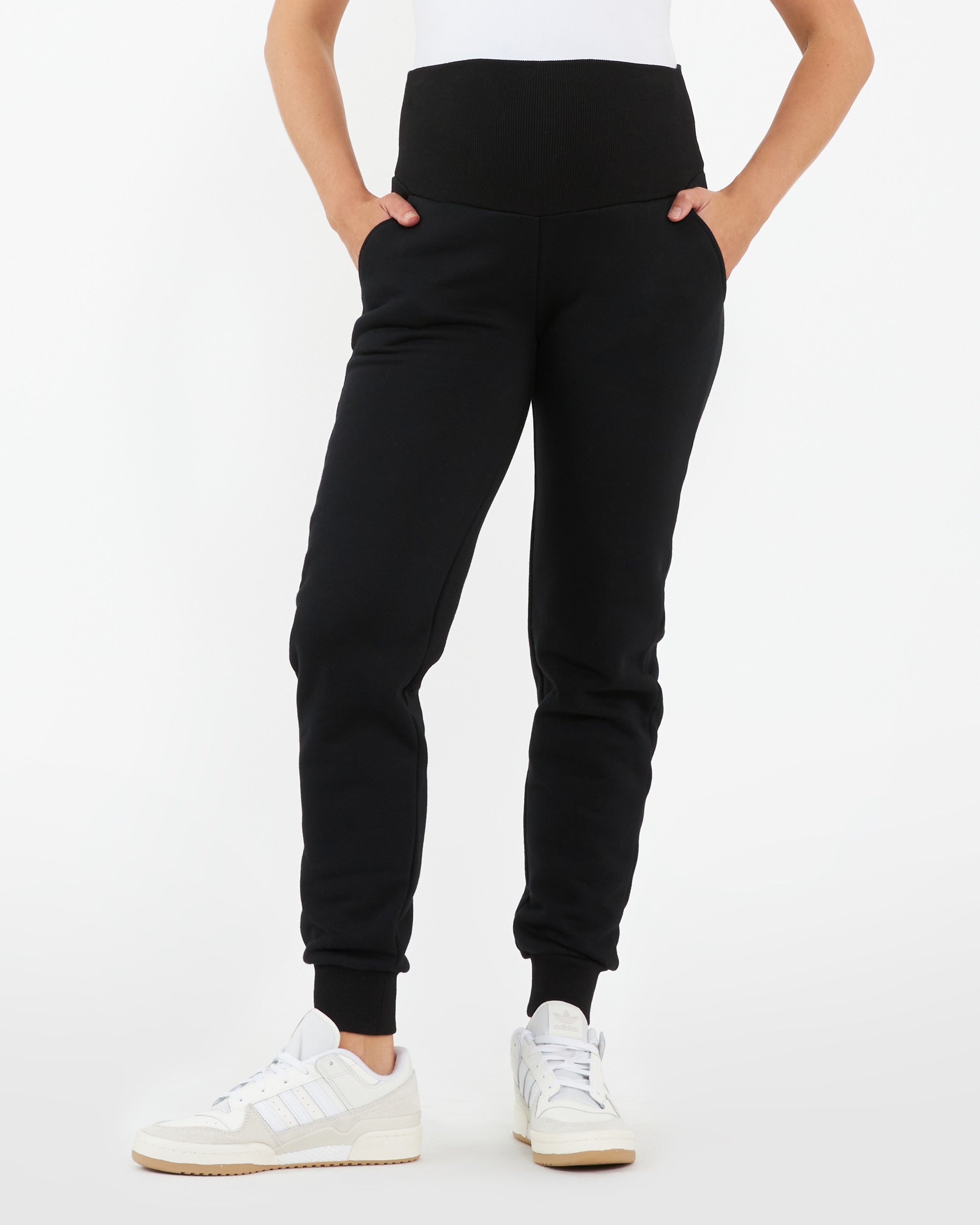 Taylor Over Tummy Joggers  Black