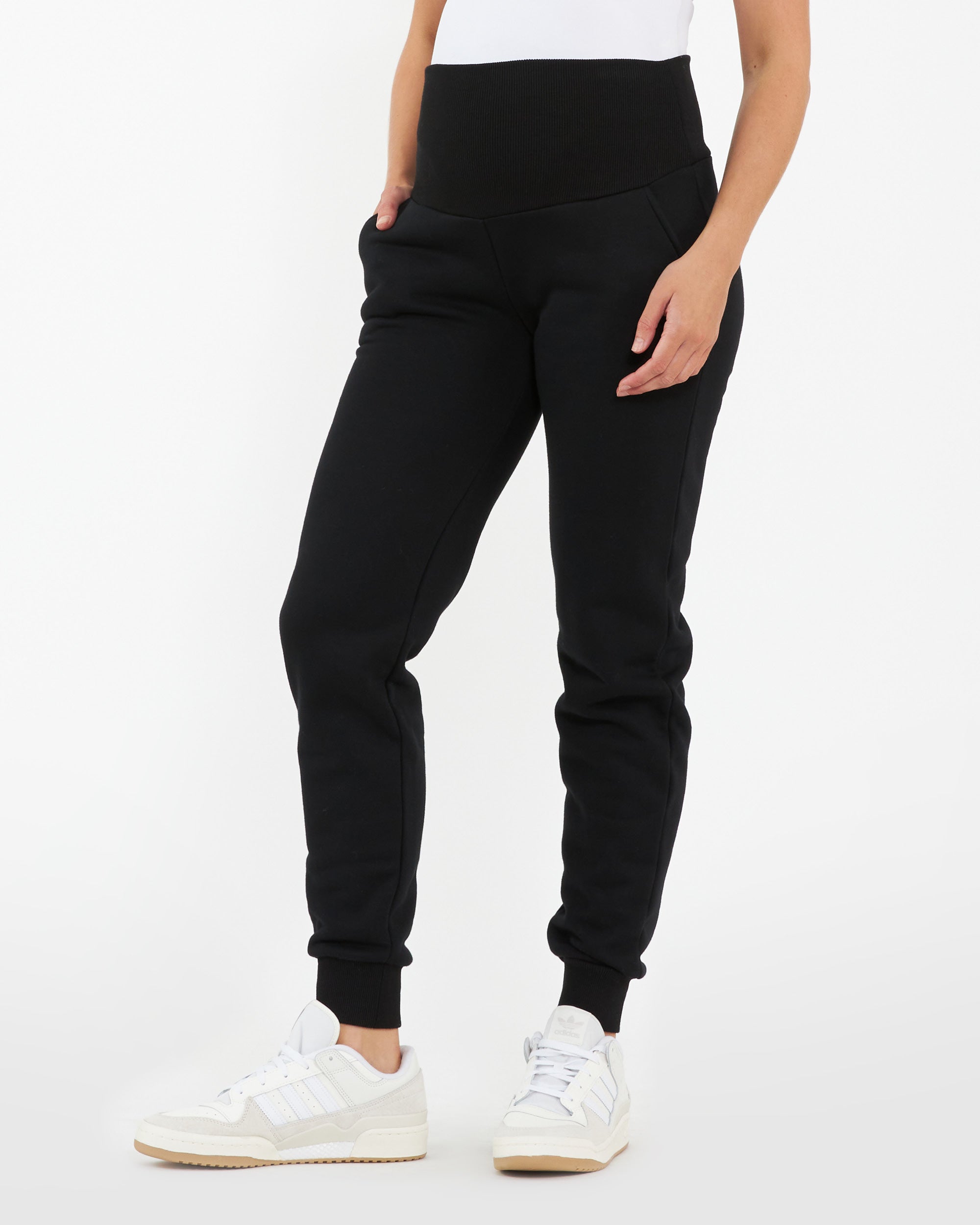 Taylor Over Tummy Joggers  Black