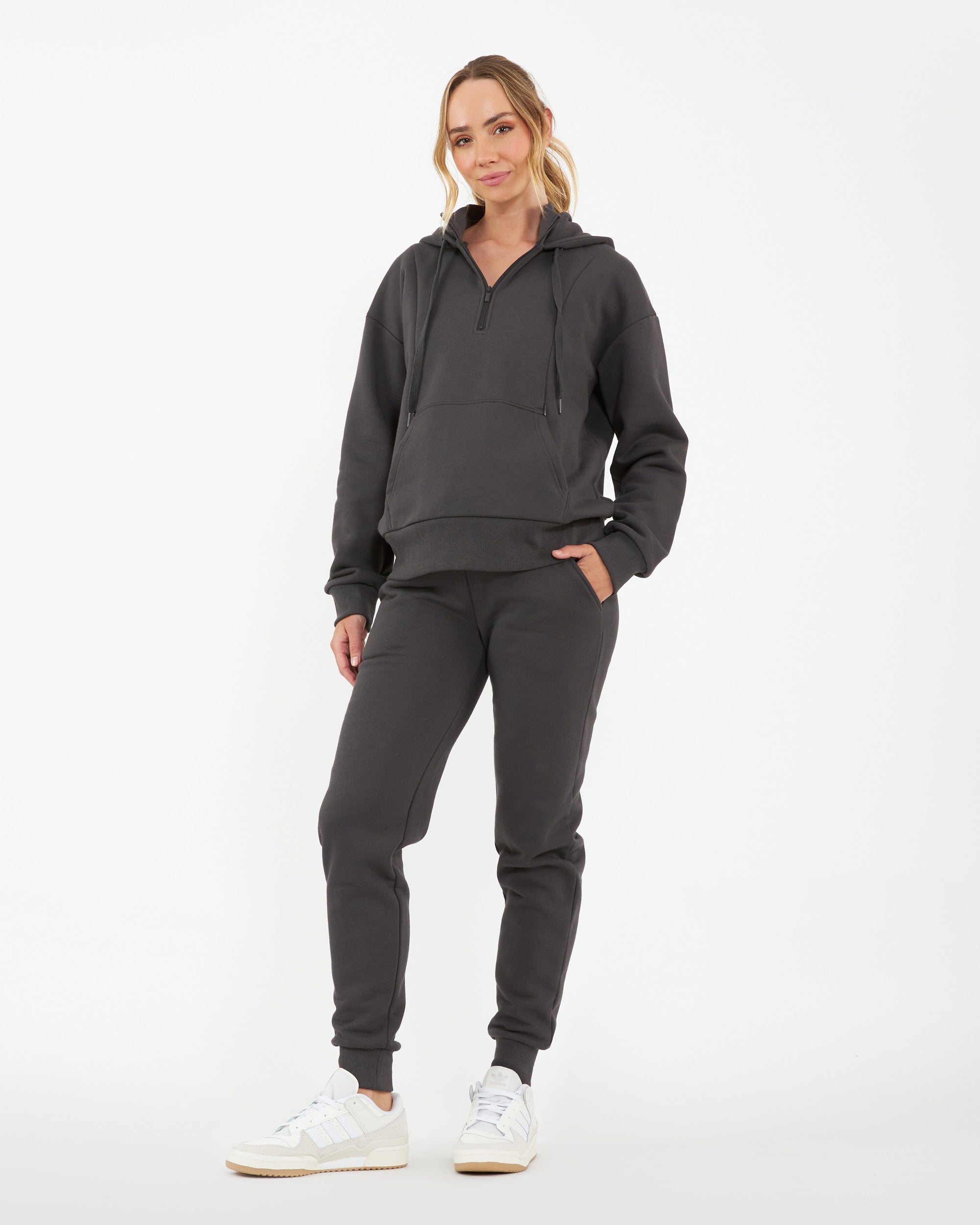 Taylor Over Tummy Joggers  Slate