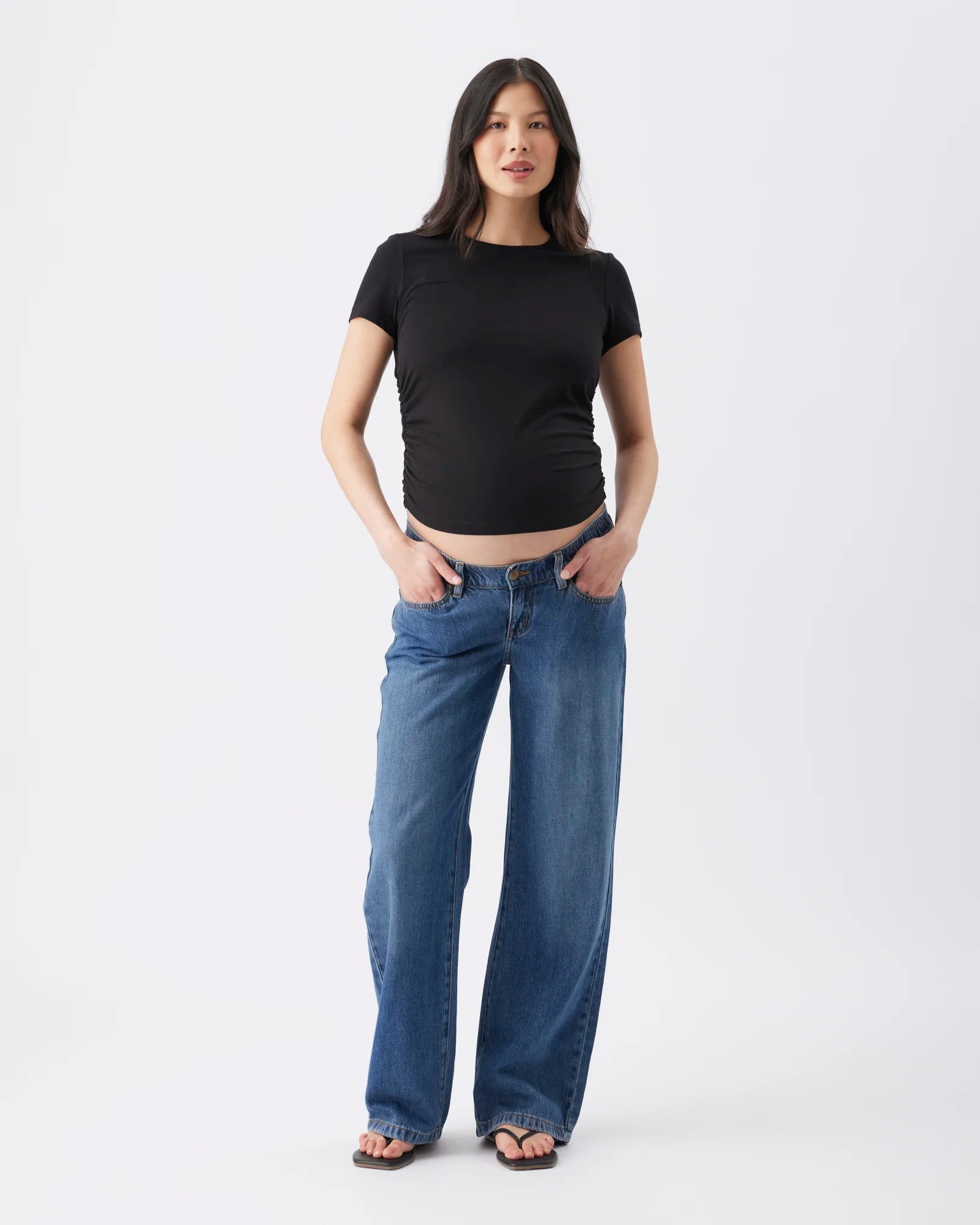 Billie Elastic Waist Jean Dark Wash