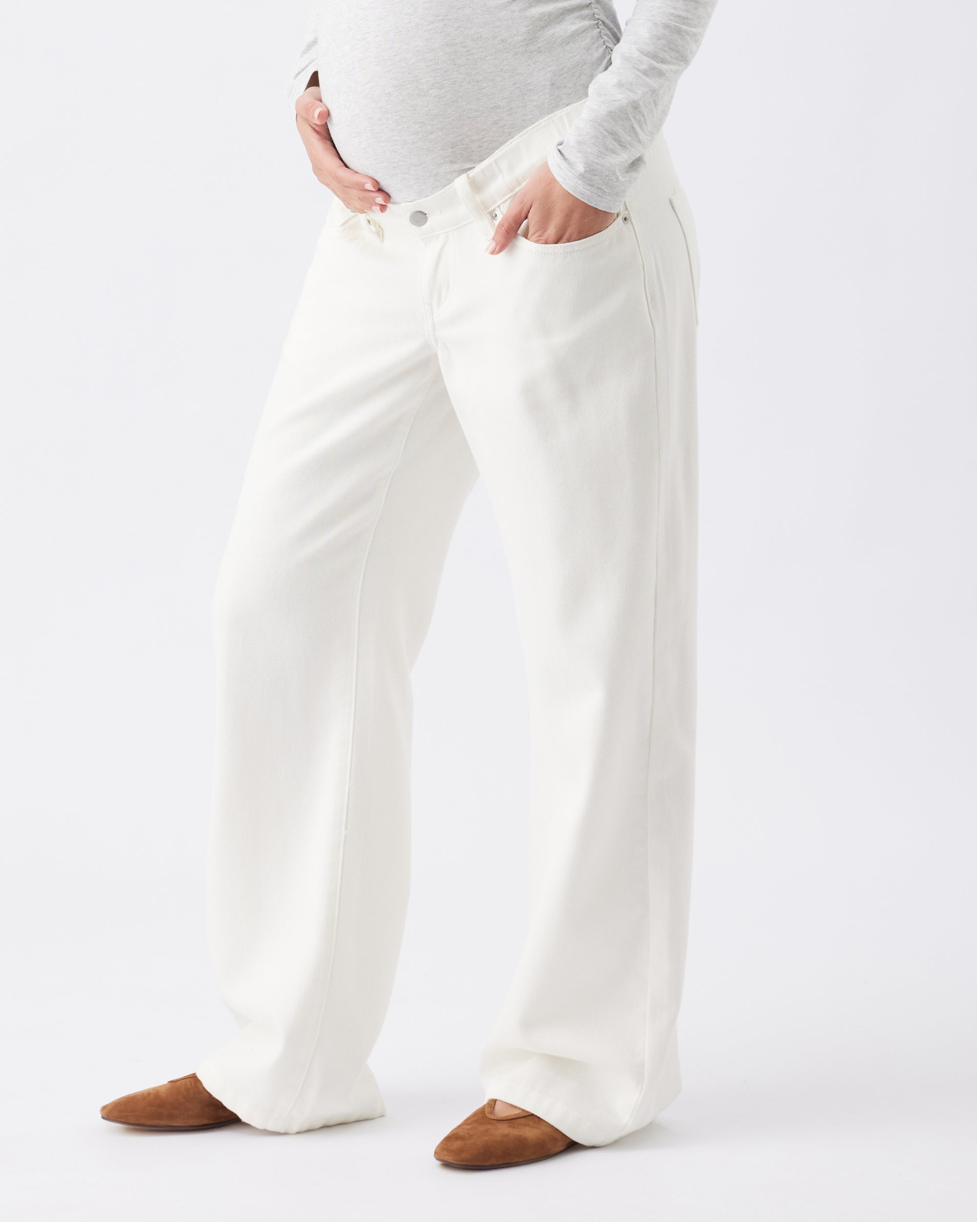 Billie Elastic Waist Jean Ecru