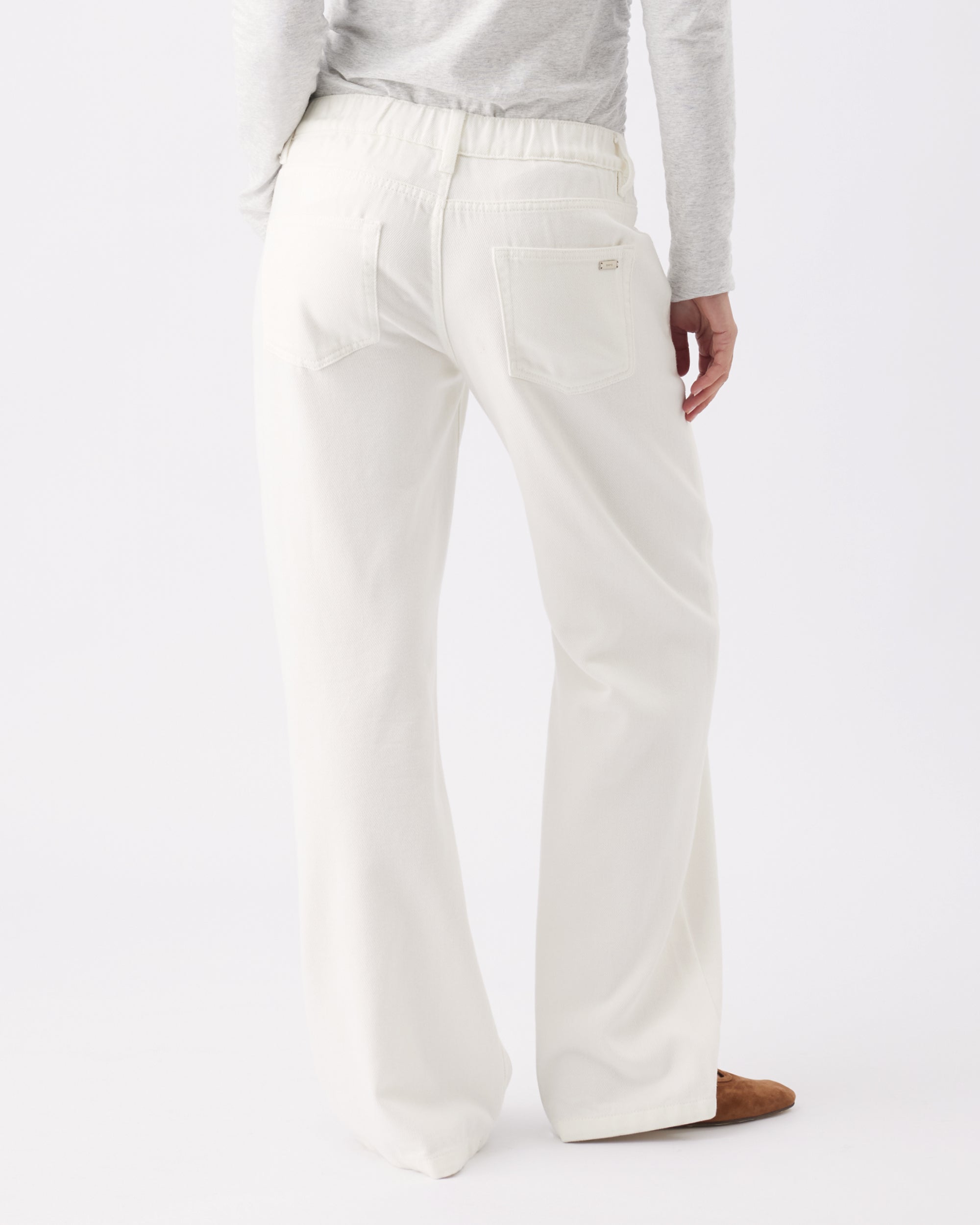 Billie Elastic Waist Jean Ecru