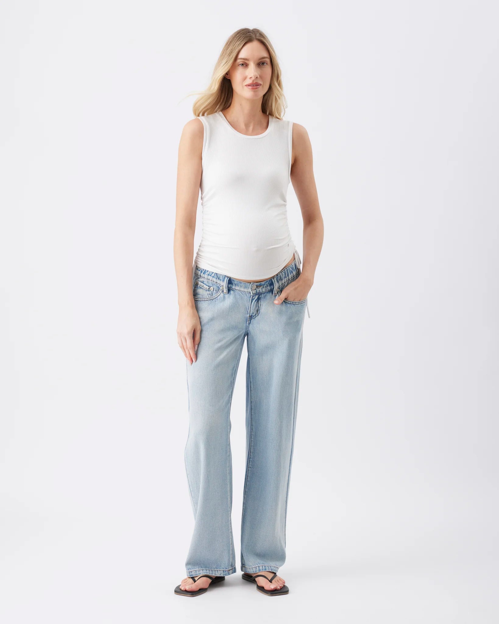 Billie Elastic Waist Jean Light Wash