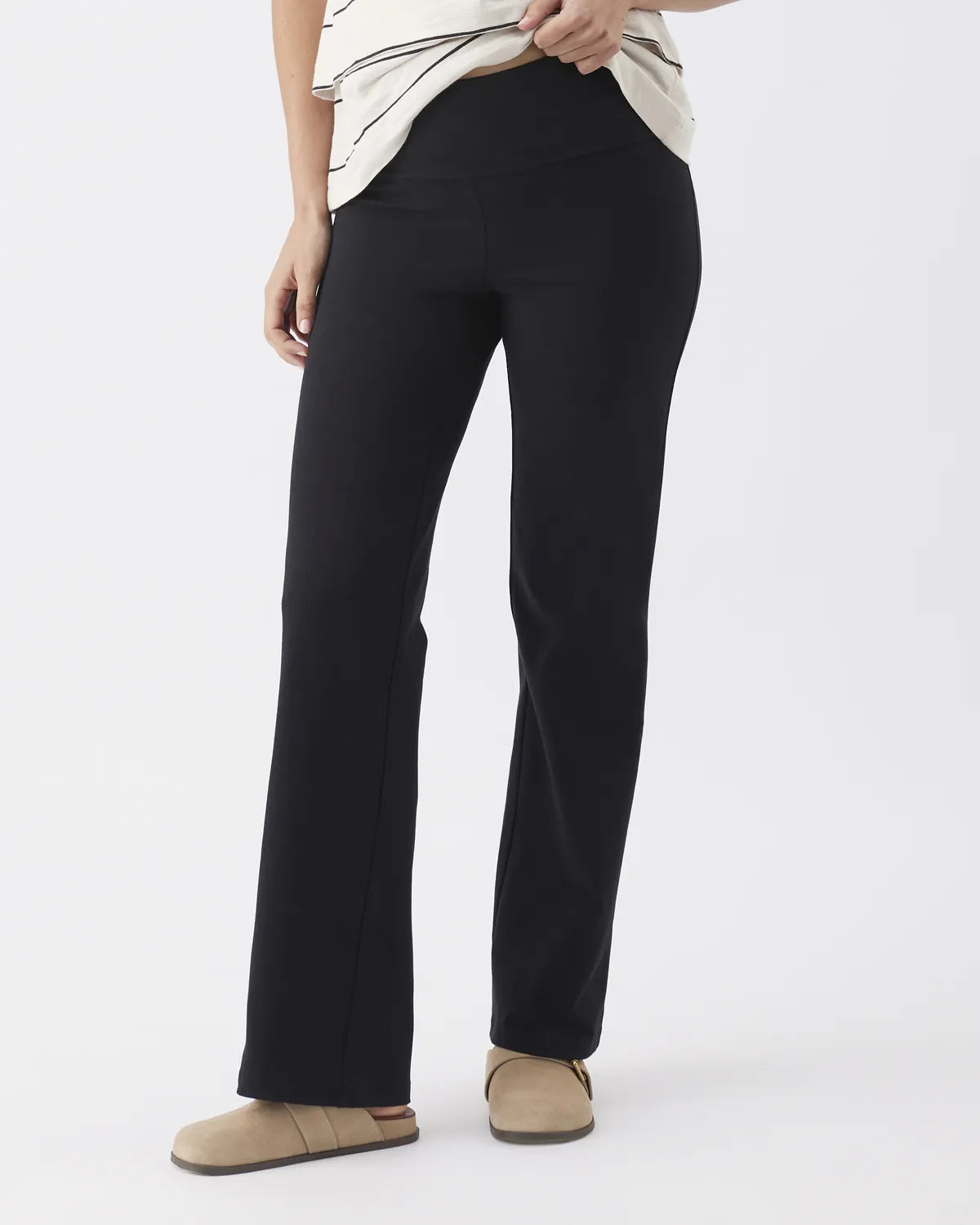 Organic Jersey Straight Pant Black