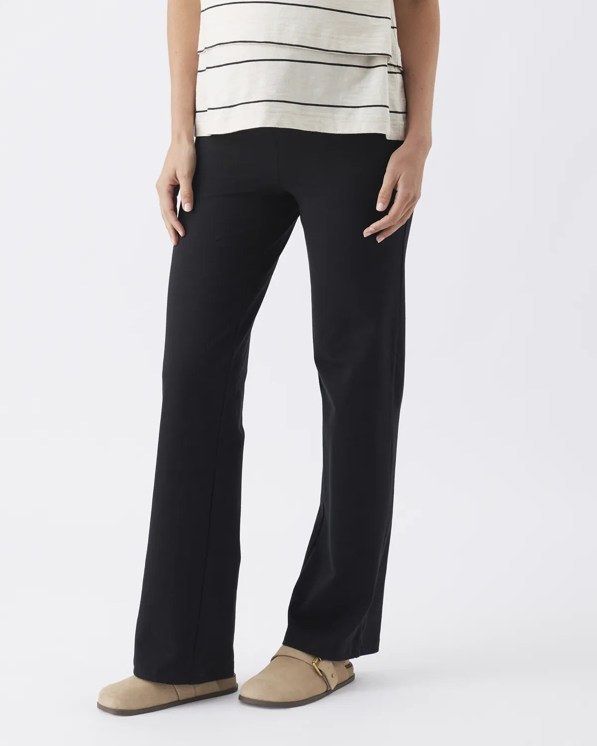 Organic Jersey Straight Pant Black