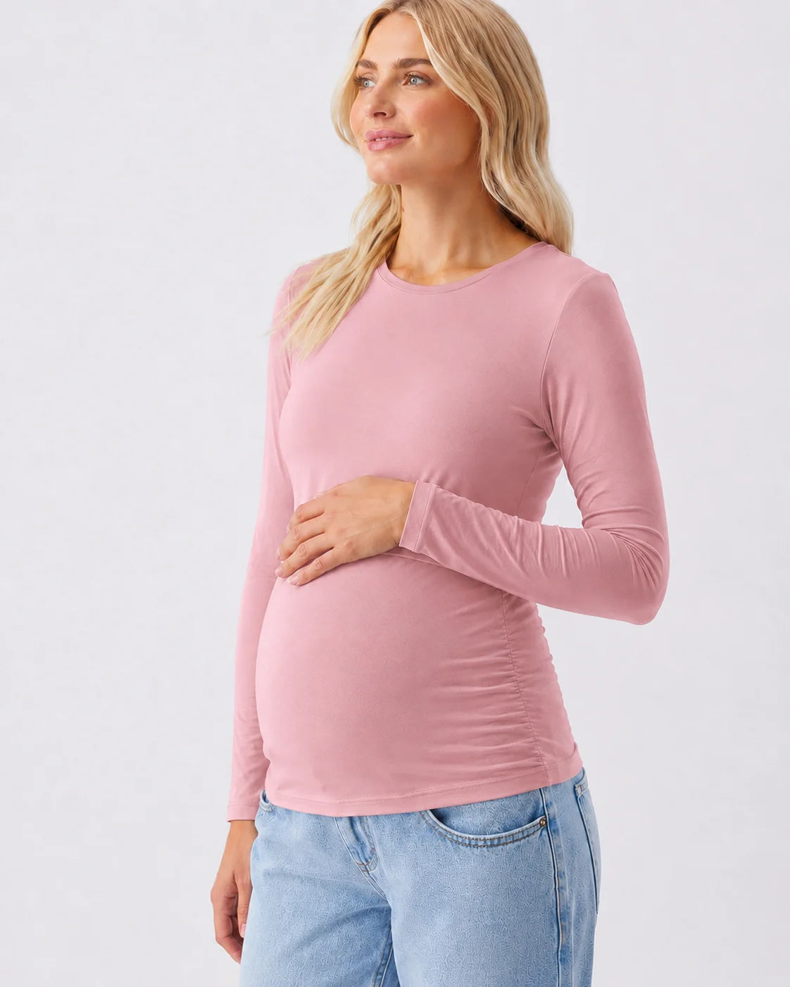 Luxe Knit Nursing Top Pink