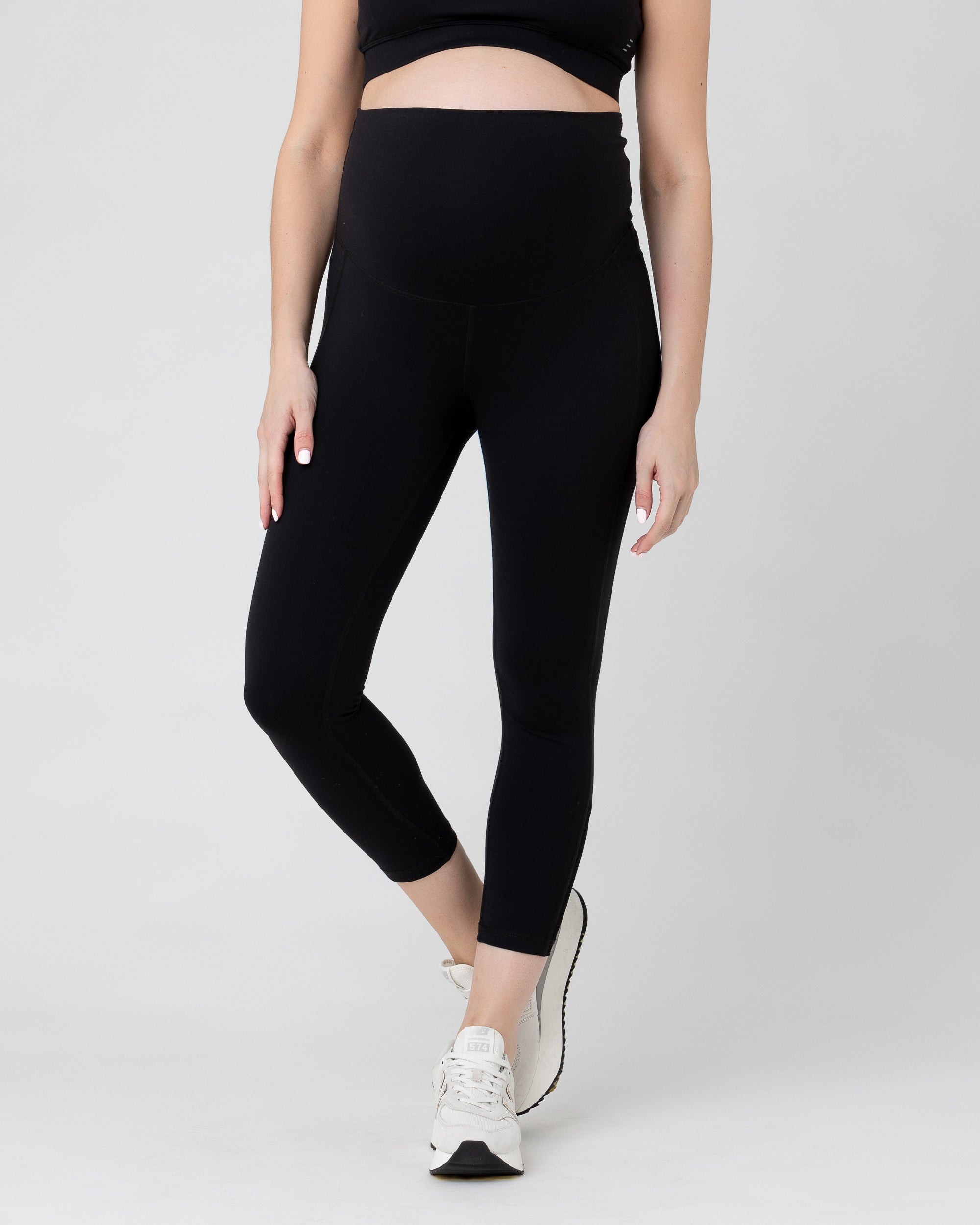 Active Over Tummy Crop Legging Black