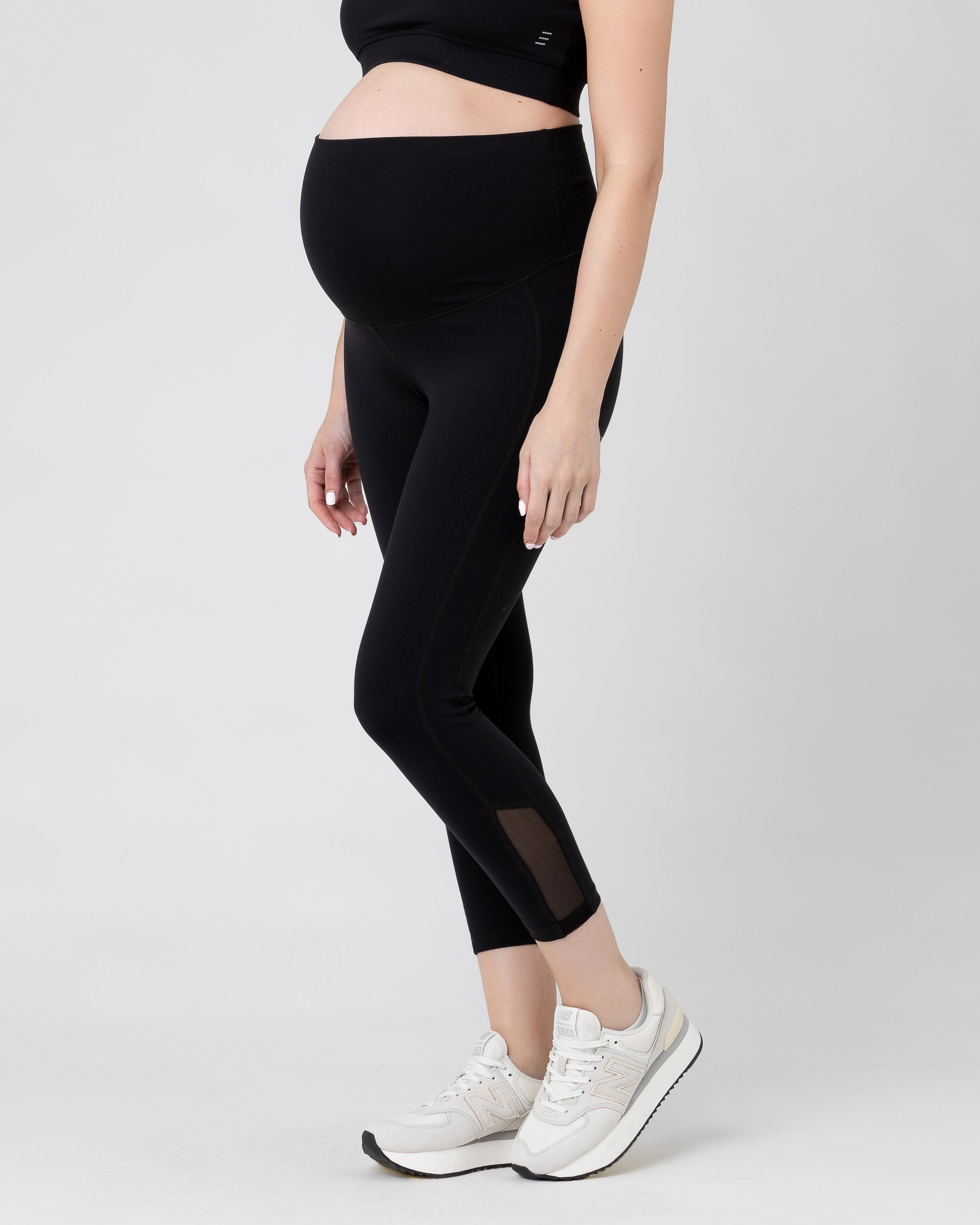 Active Over Tummy Crop Legging Black