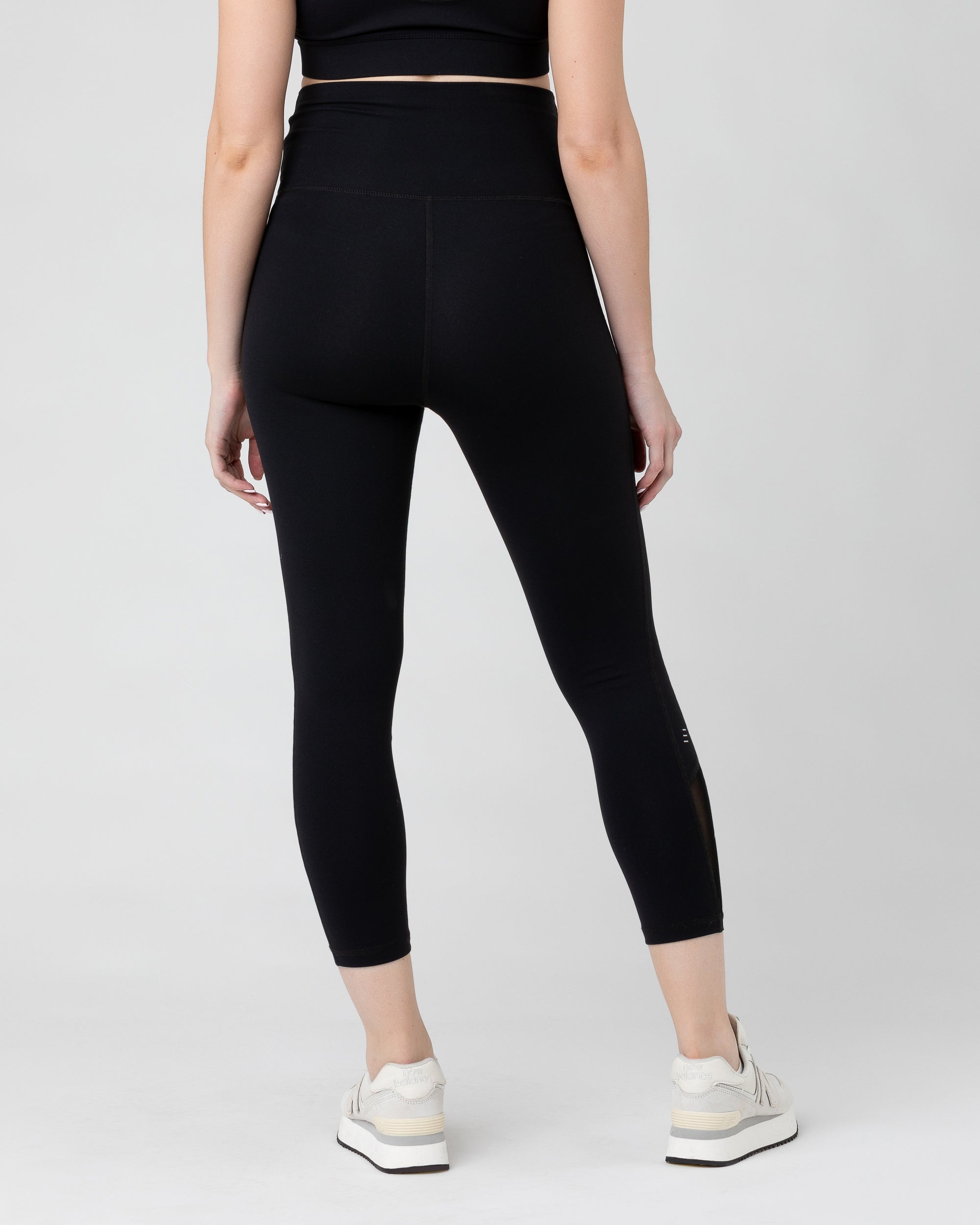 Active Over Tummy Crop Legging Black