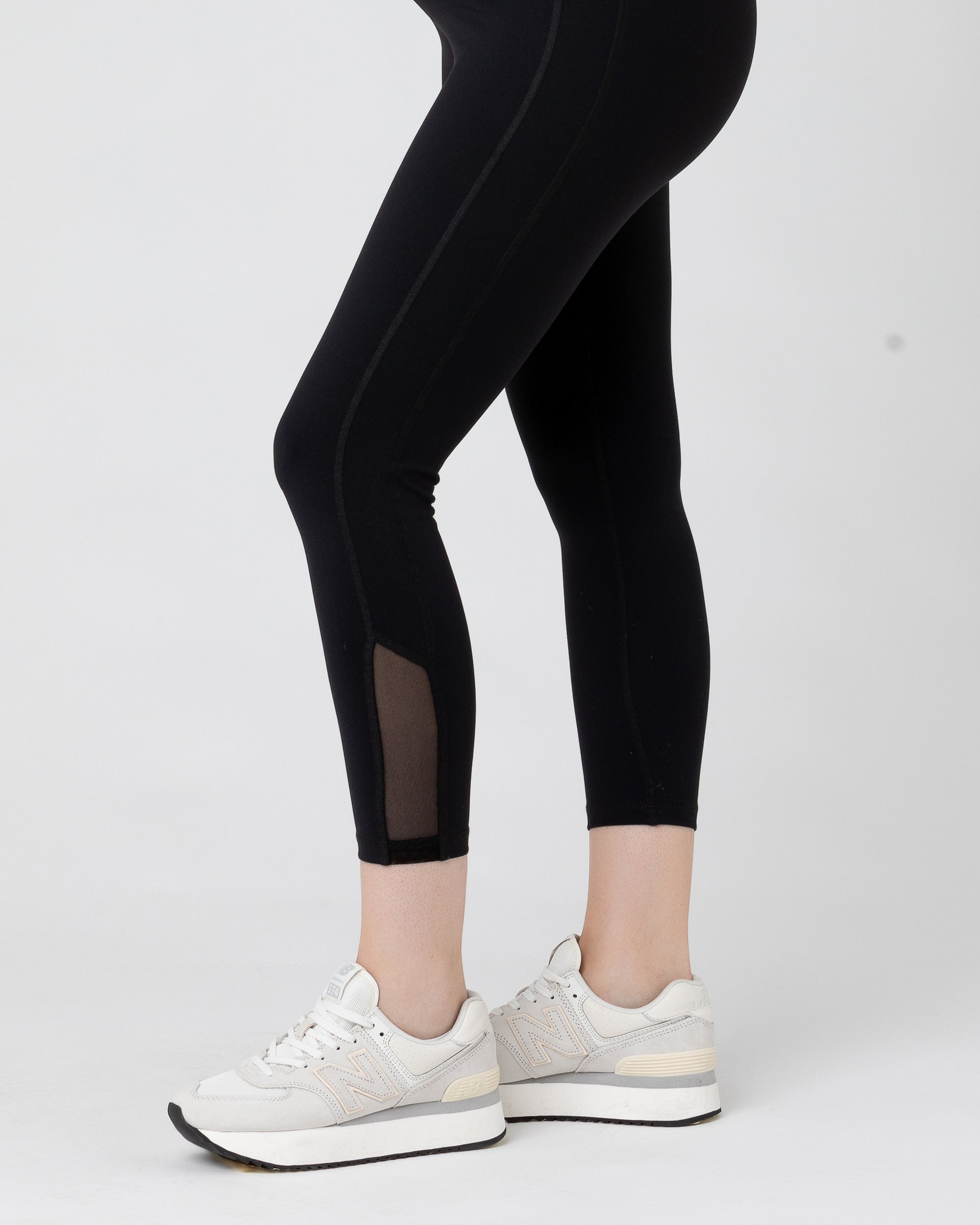 Active Over Tummy Crop Legging Black