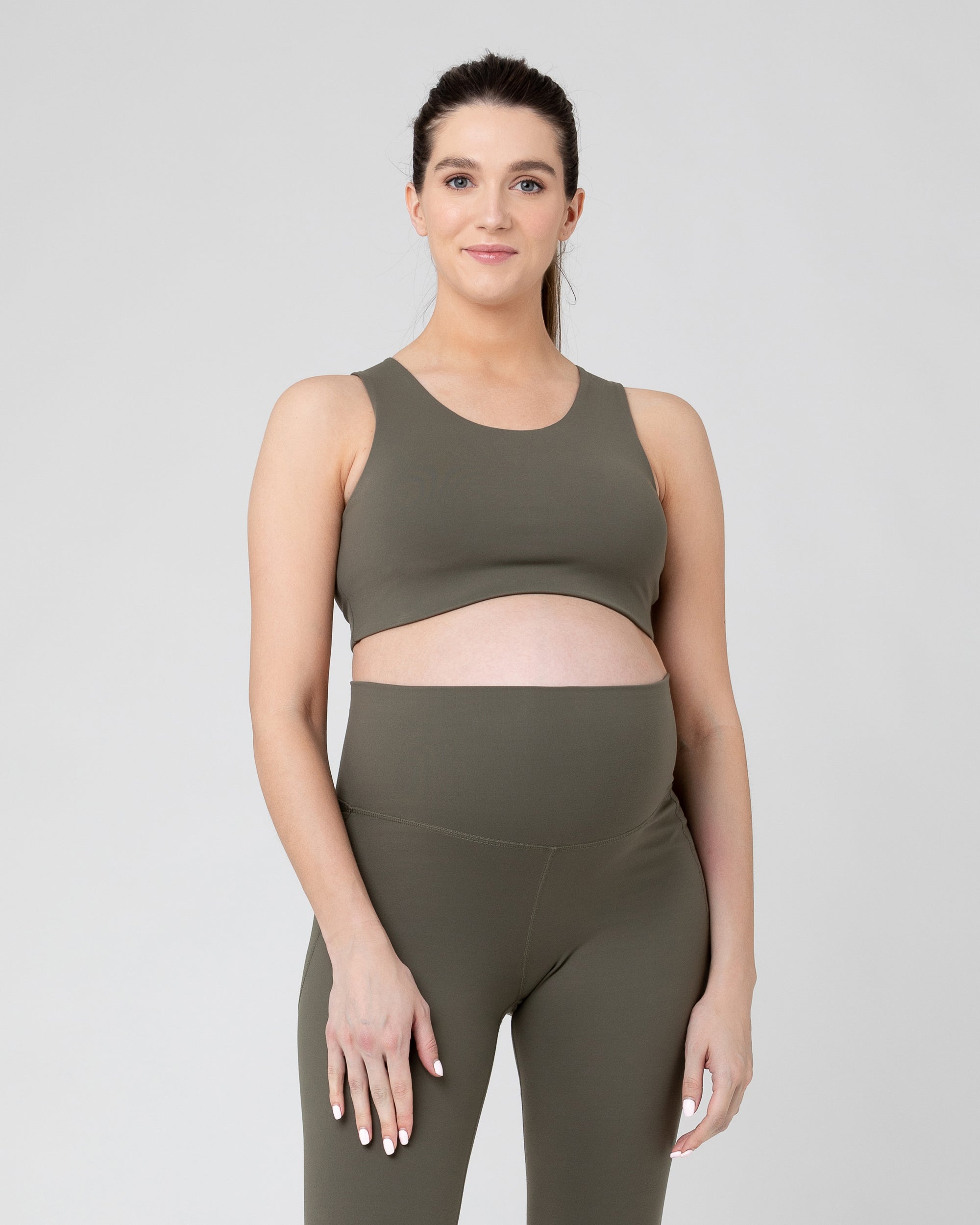 Tempo Crop Top Khaki
