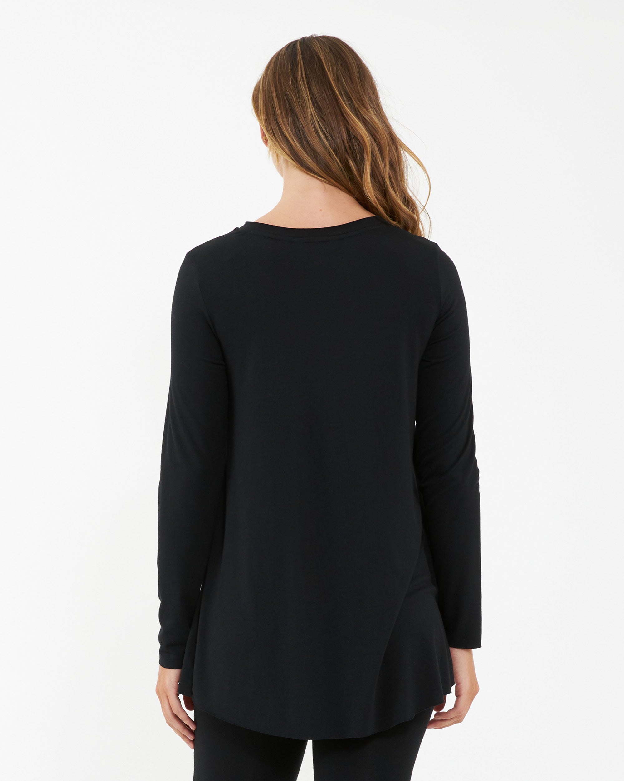 Raw Edge Nursing Top Black