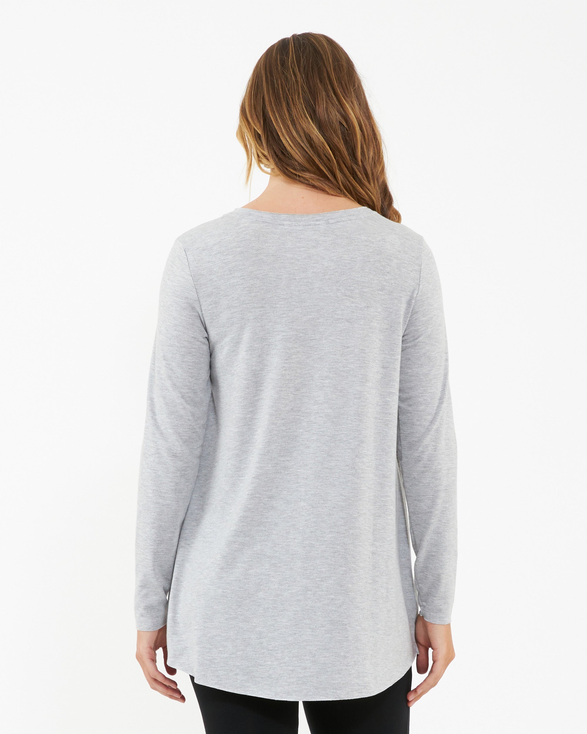 Raw Edge Nursing Top Silver Marle