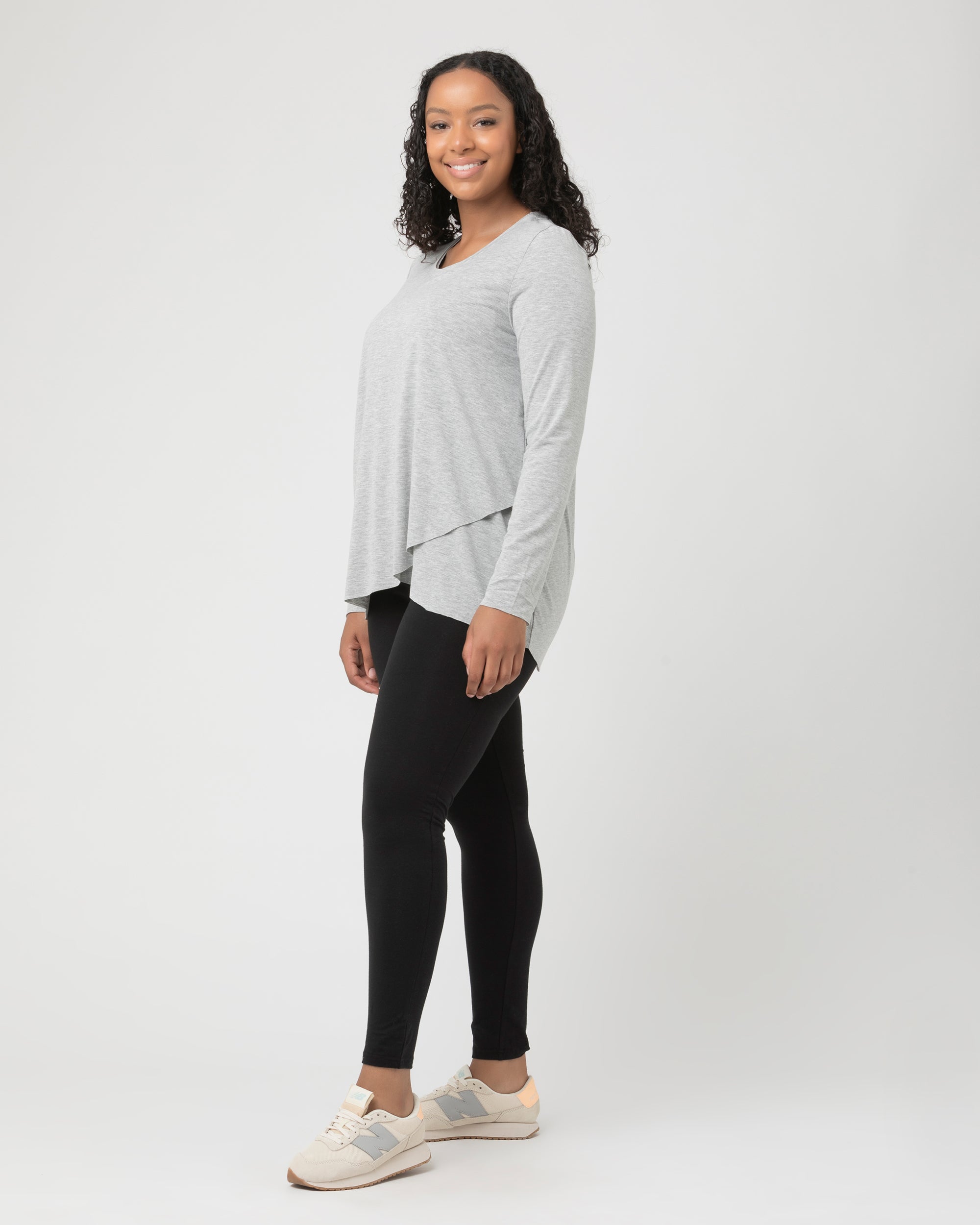 Raw Edge Nursing Top Silver Marle