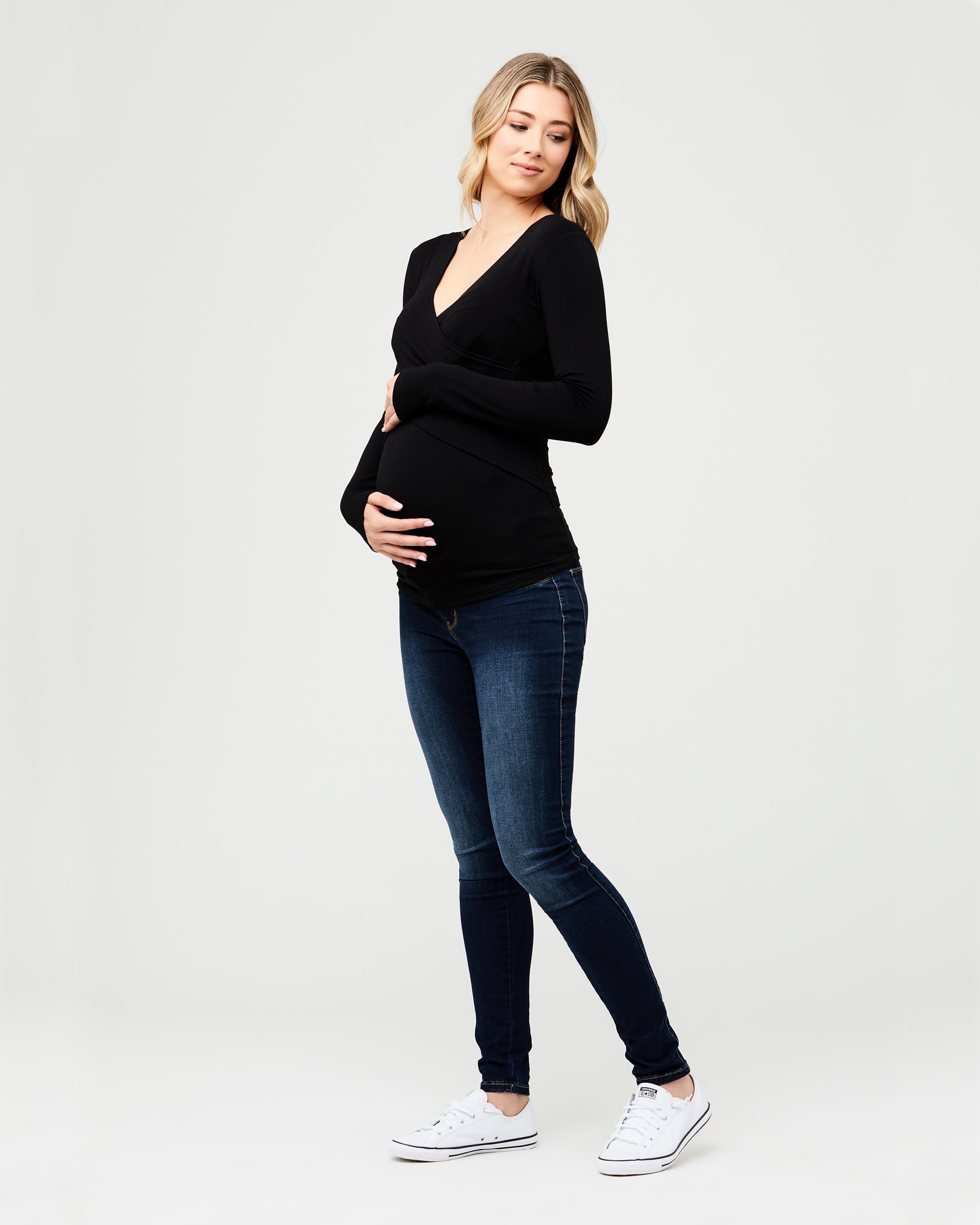 Embrace Long Sleeve Nursing Top Black