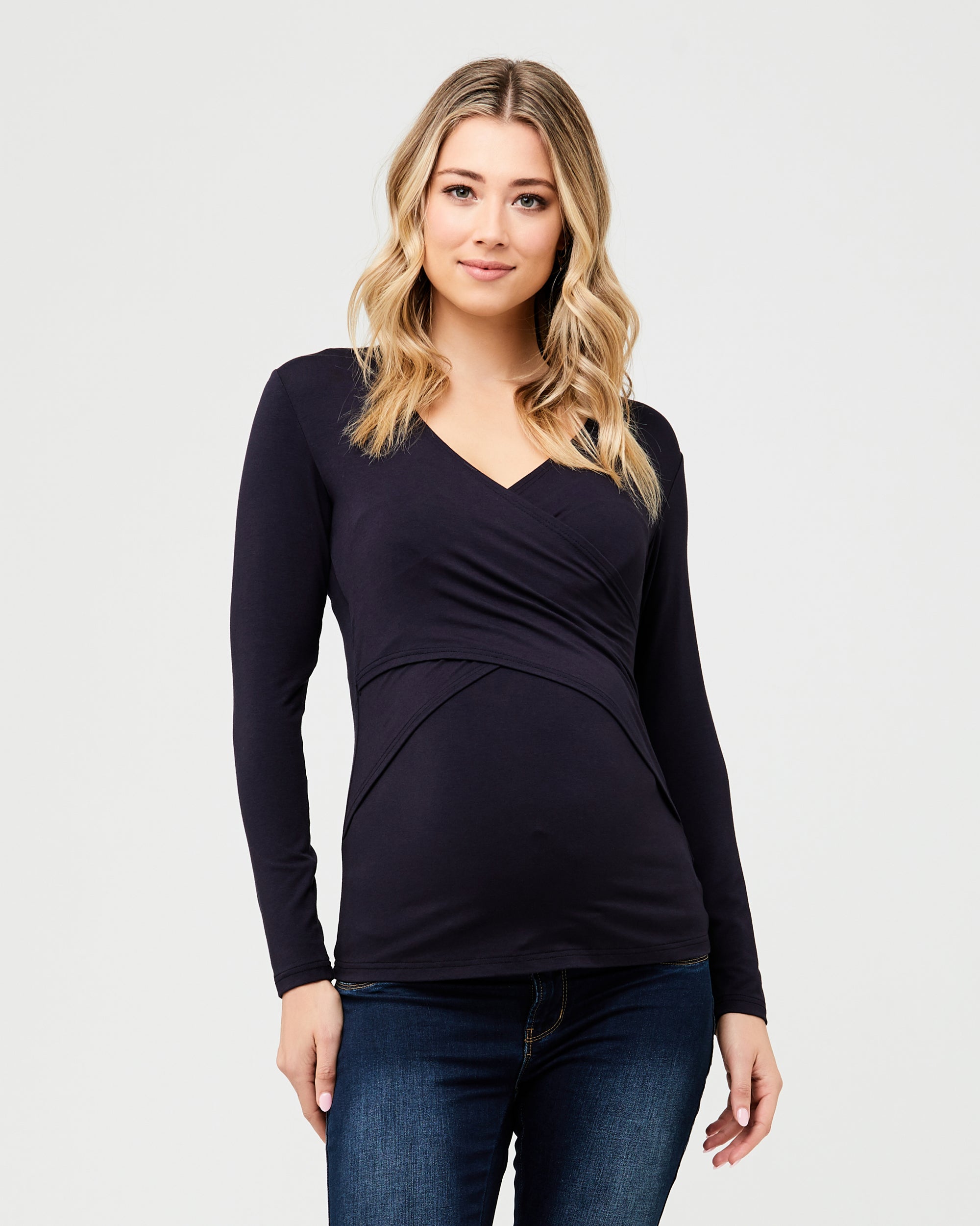 Embrace Long Sleeve Nursing Top New Navy