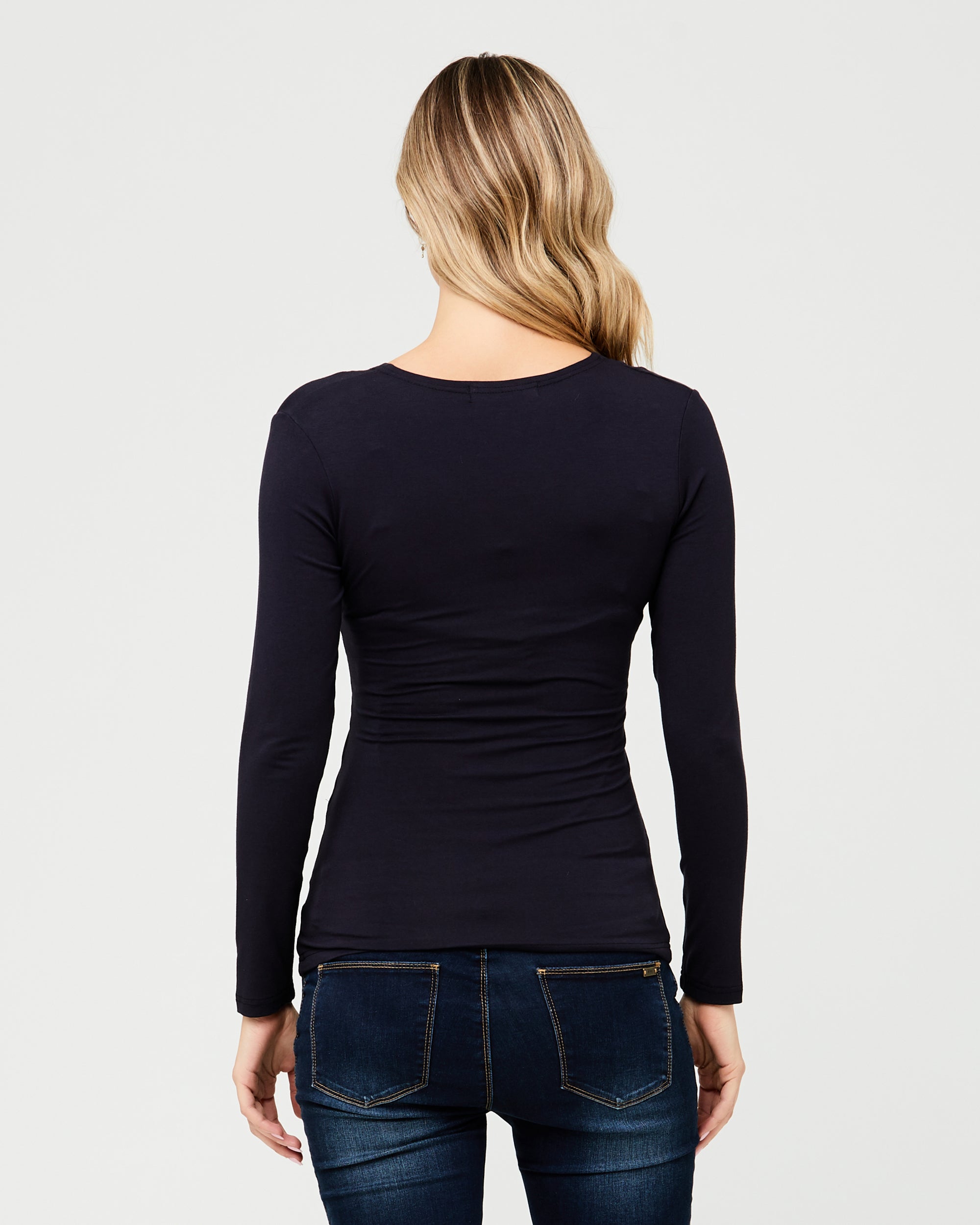 Embrace Long Sleeve Nursing Top New Navy