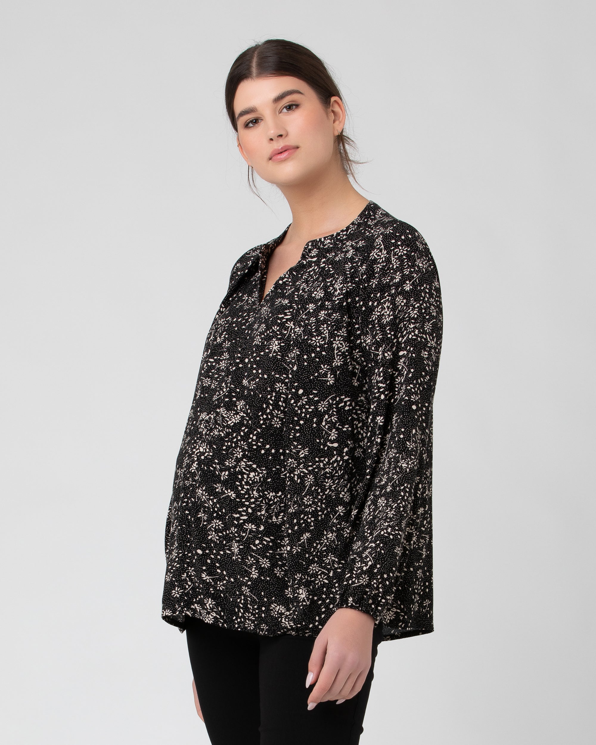 Trixie Nursing Blouse Black / Natural