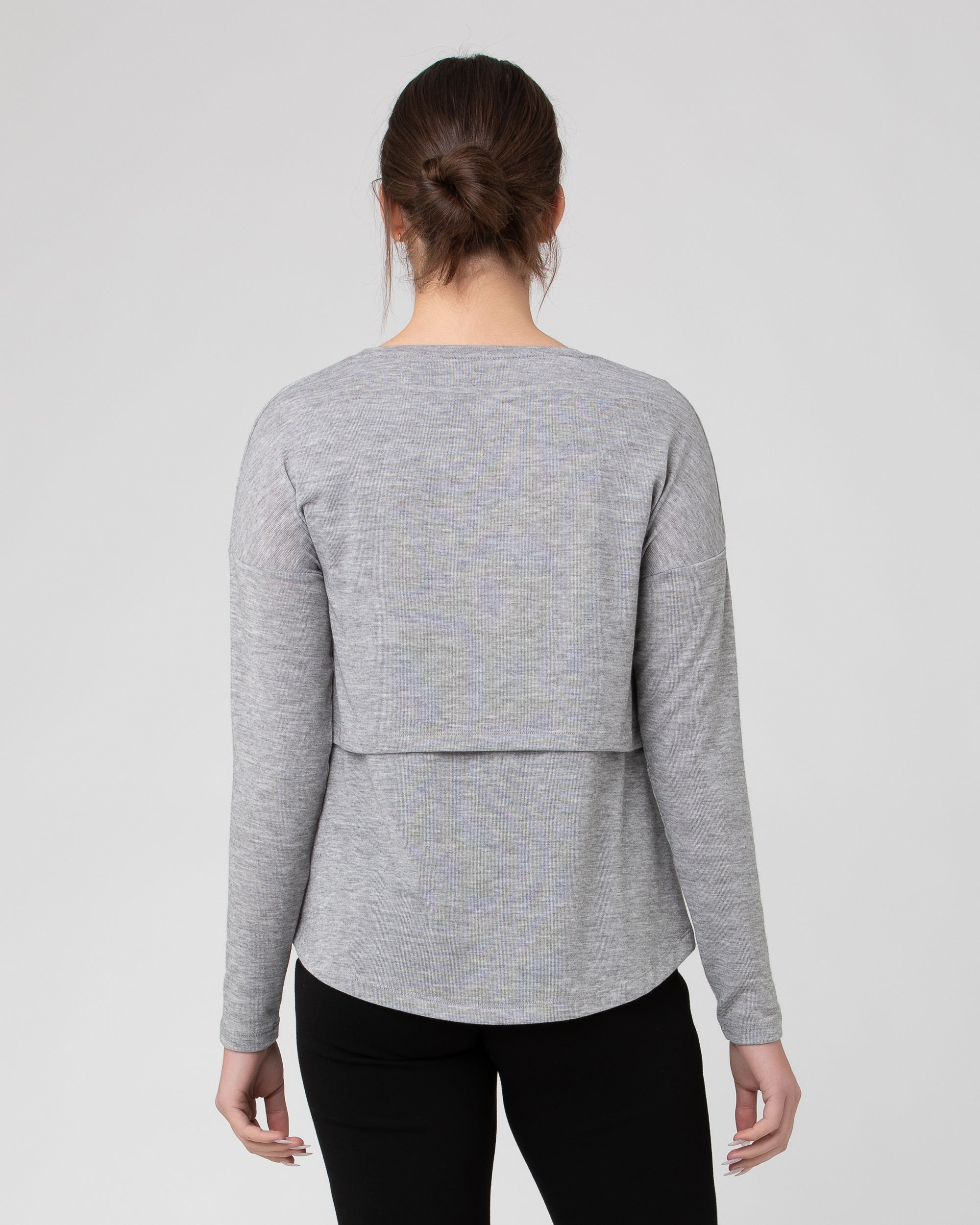 Nora Lift Up Nursing Top  Silver Marle