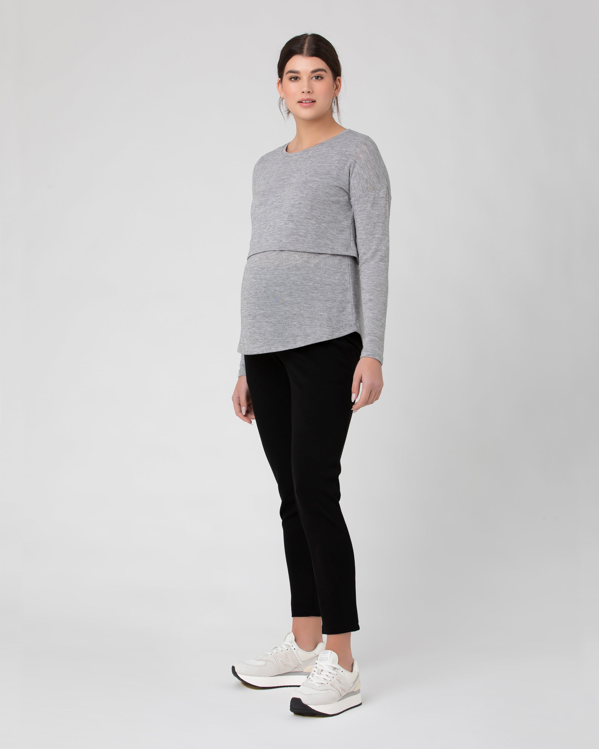 Nora Lift Up Nursing Top  Silver Marle