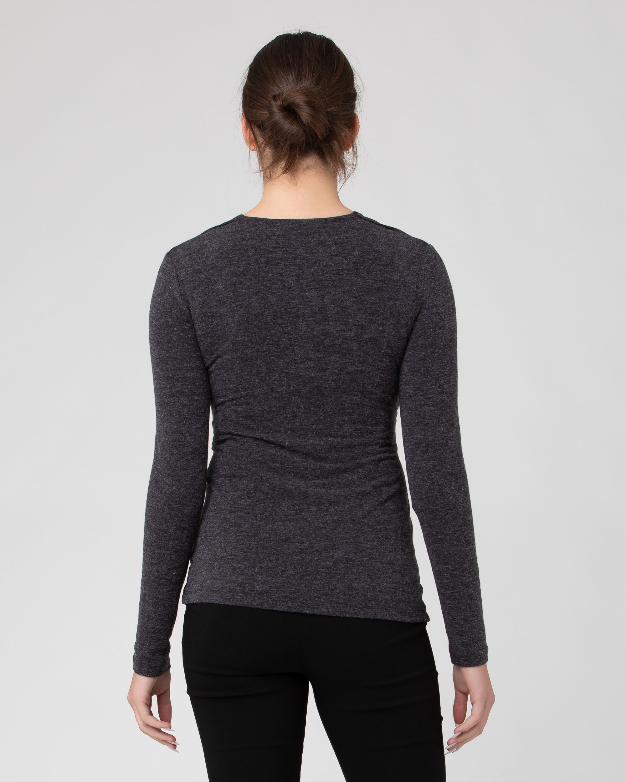 Zara Nursing Top Dark Charcoal