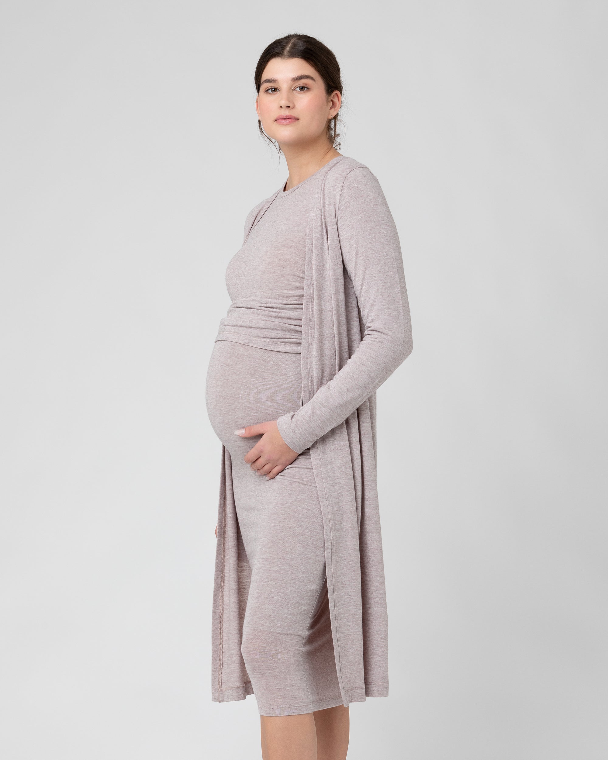 Nina Longline Cardigan Sand