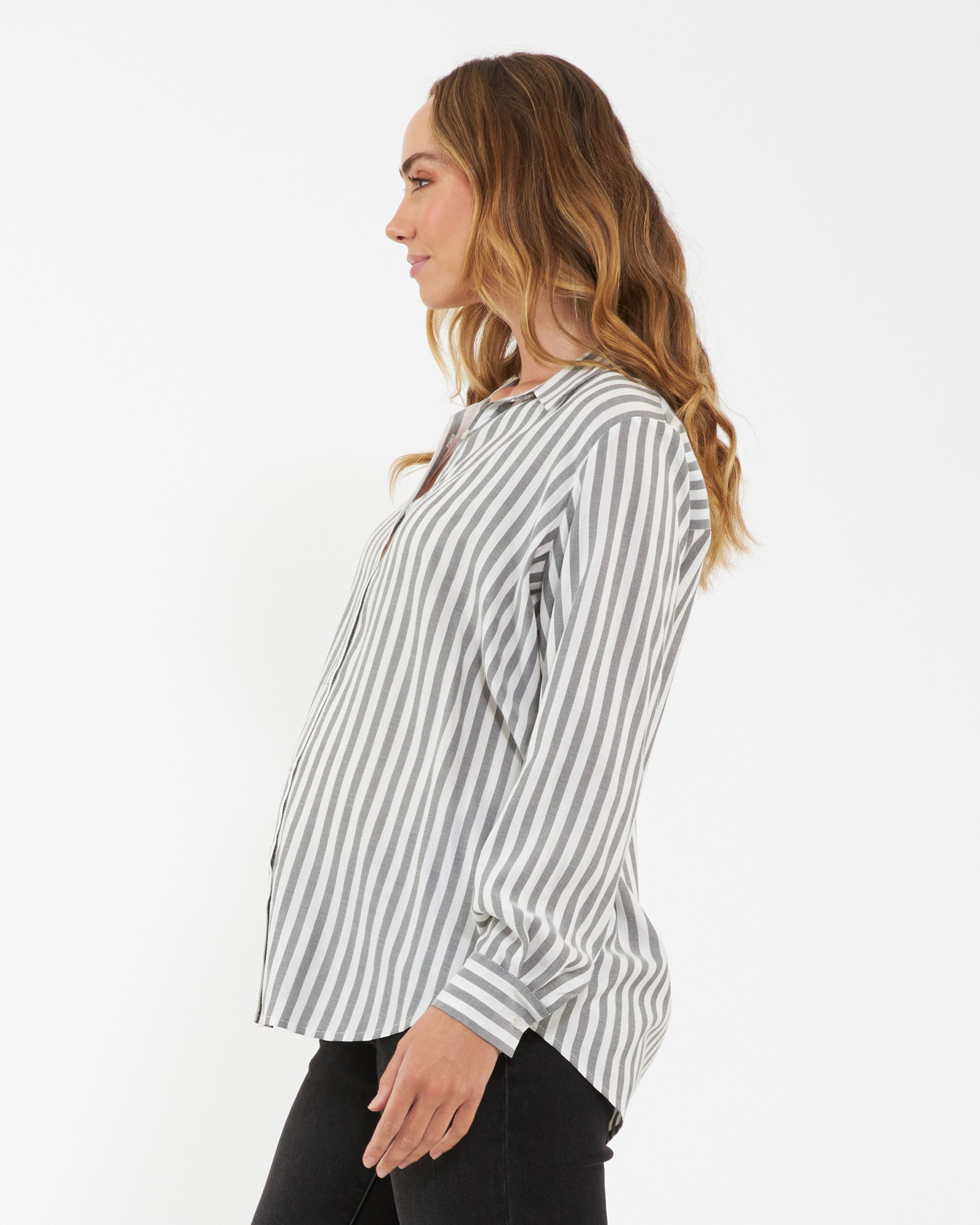 Lou Stripe Shirt Black / White