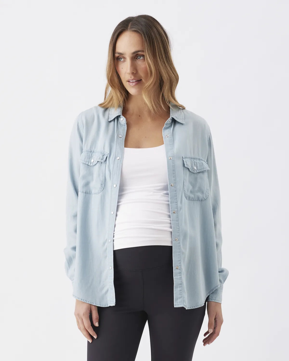 Bec Chambray Shirt Clean Fade