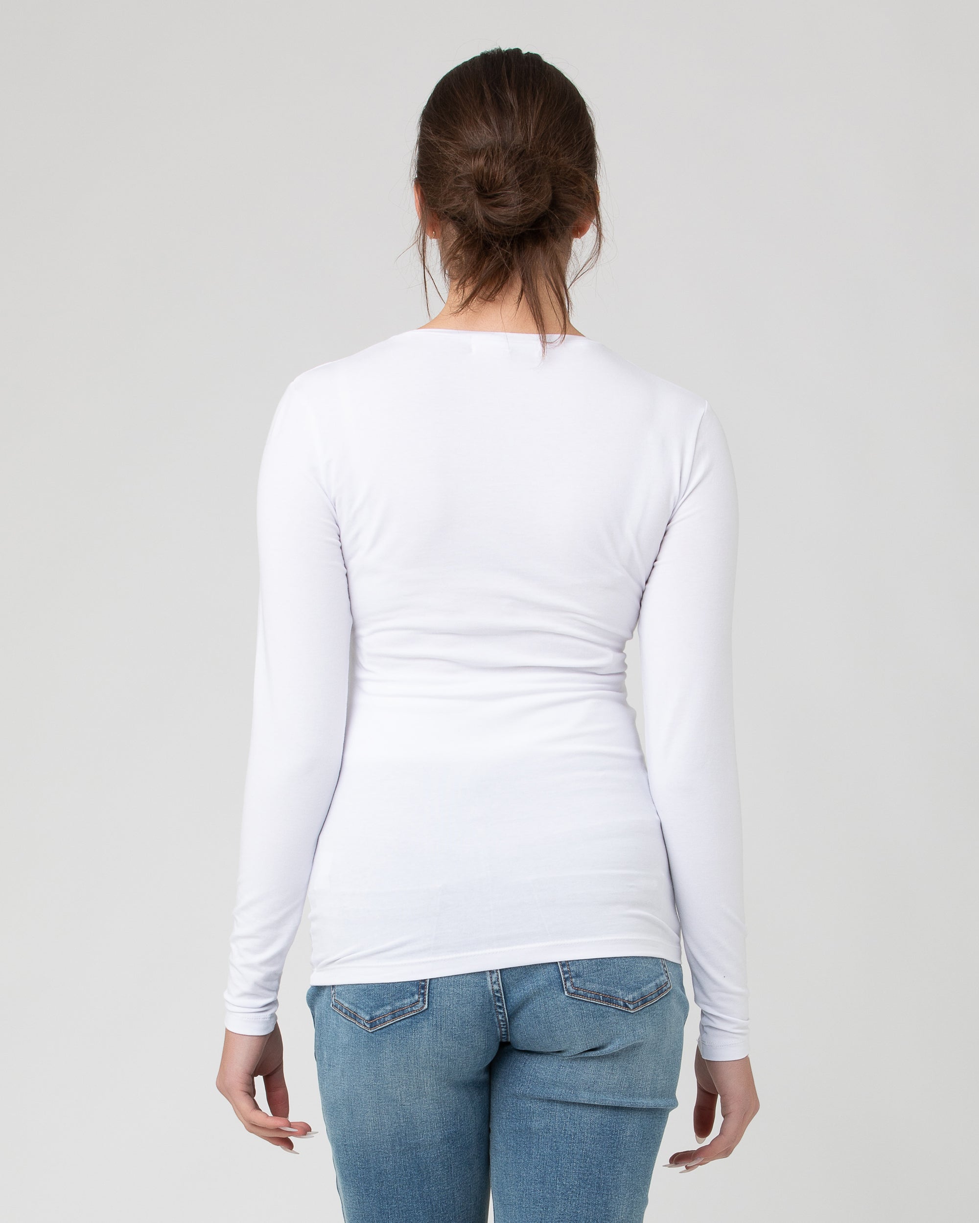 Org Cotton Nursing Top. White