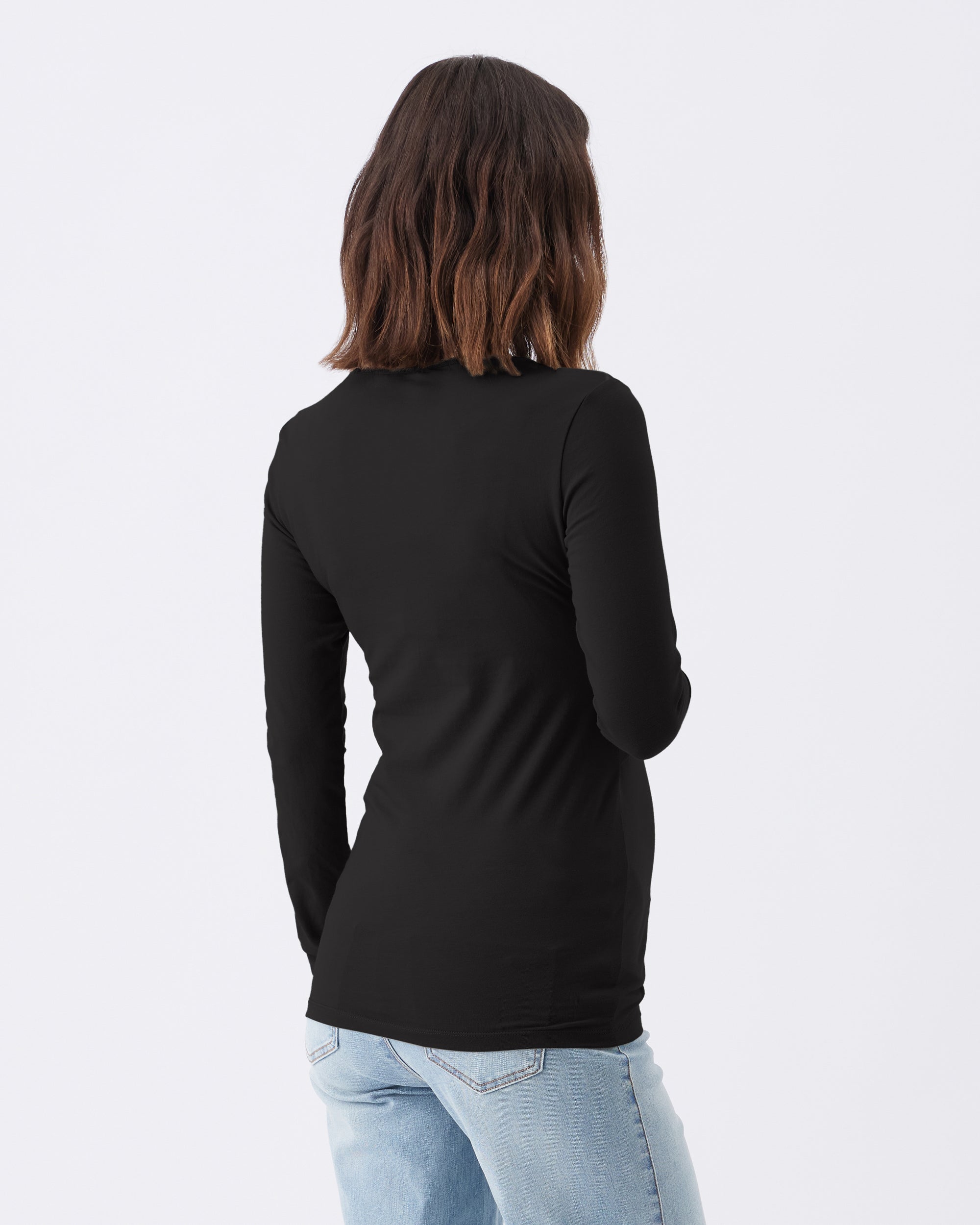 Organic Cotton Nursing Top Black