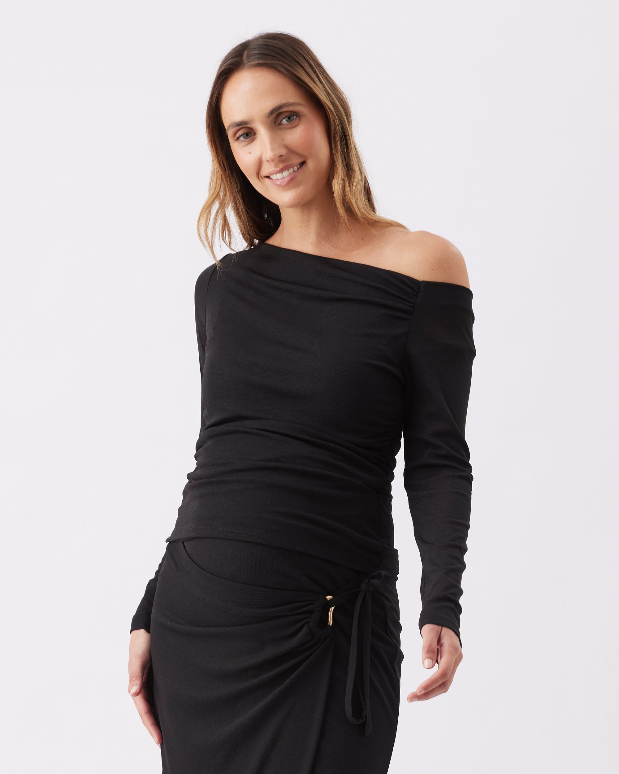 Rhi Long Sleeve Top Black