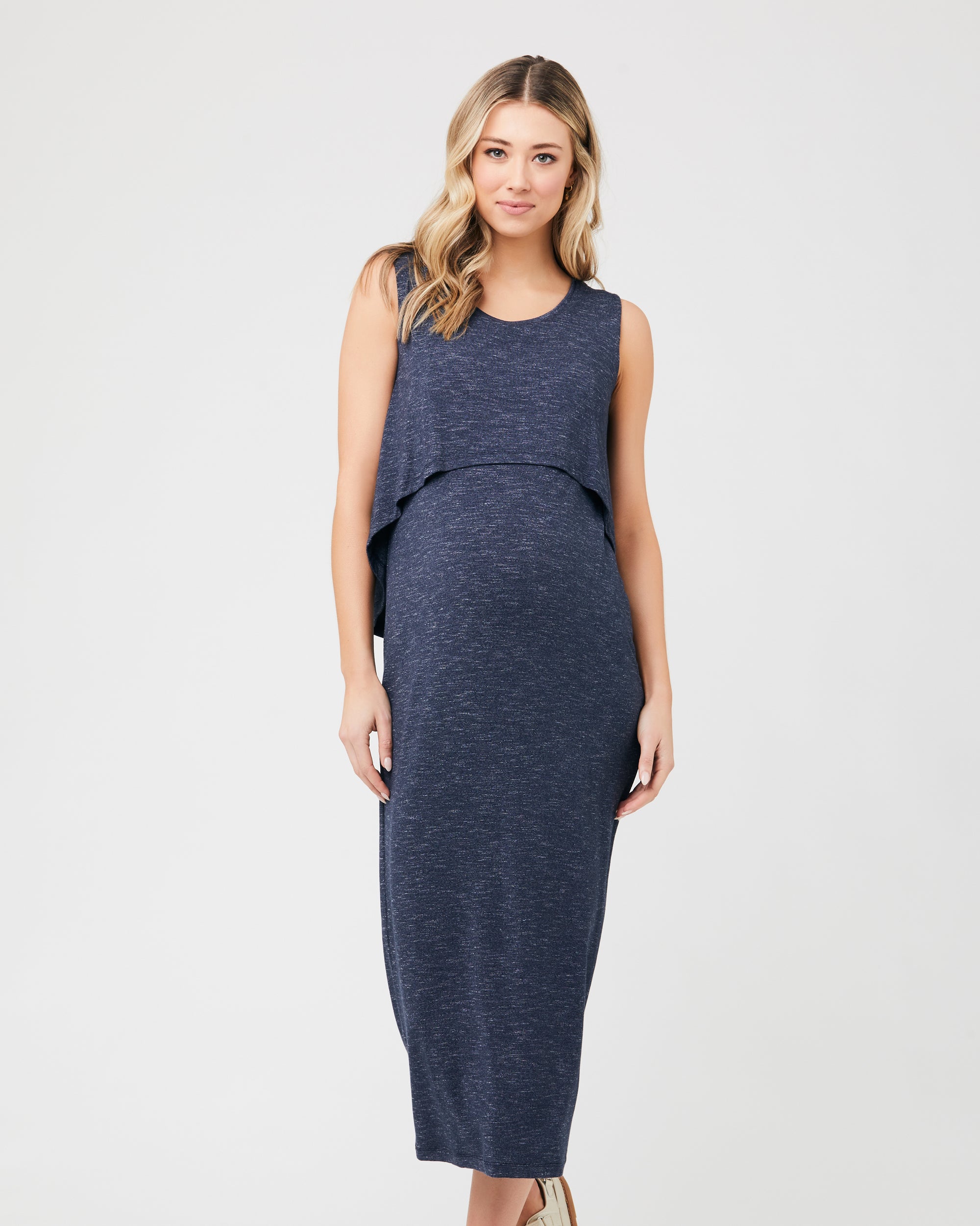 Swing Back Nursing Maxi Dress Denim