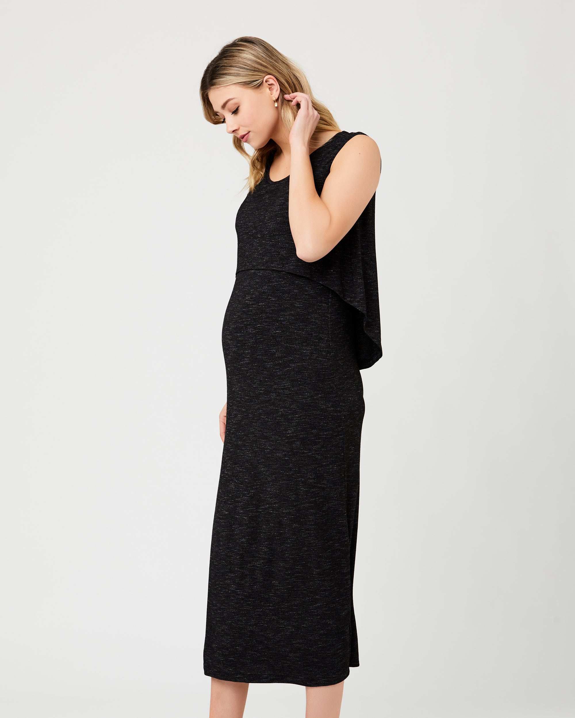 Swing Back Nursing Maxi Dress Granite