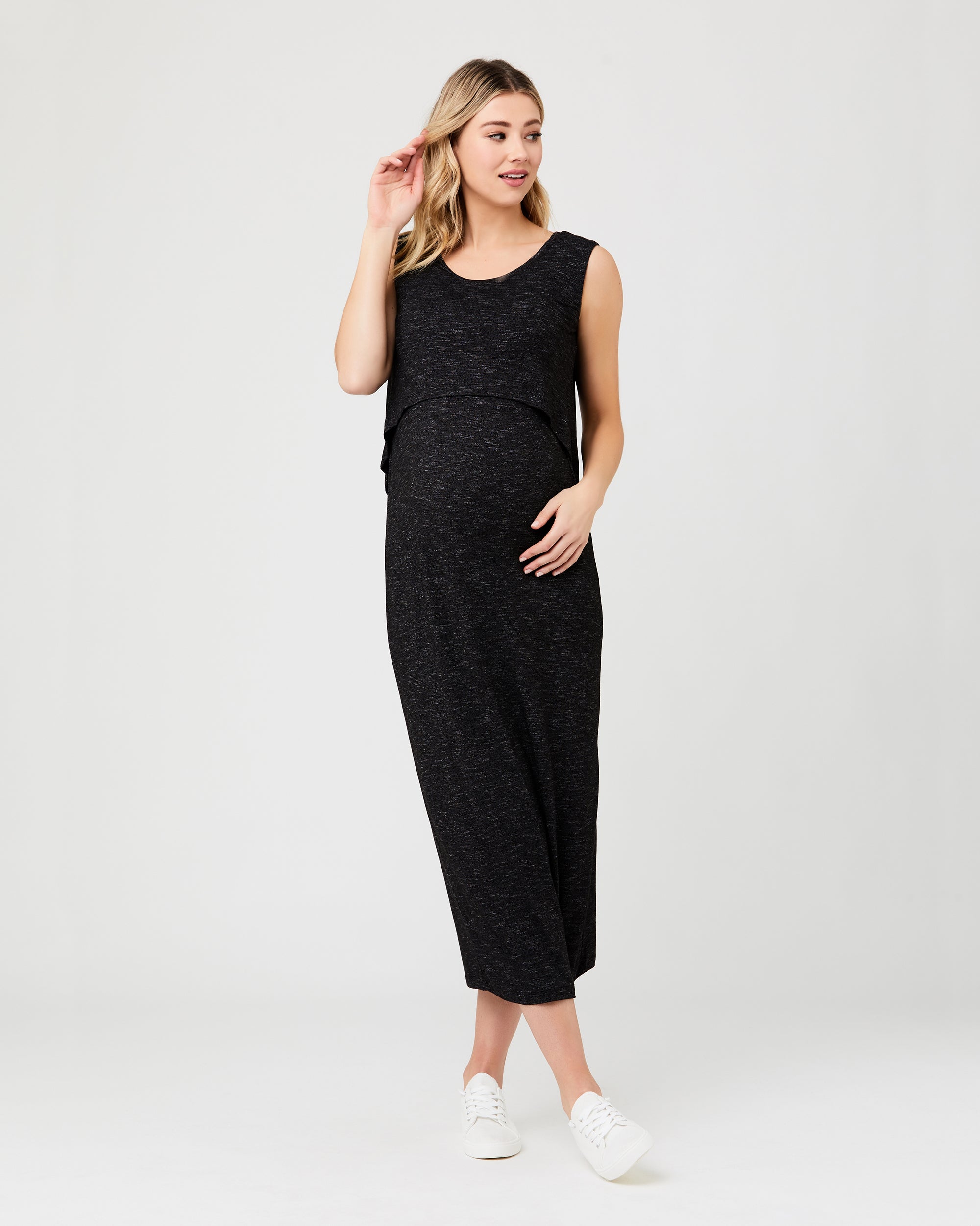 Swing Back Nursing Maxi Dress Granite