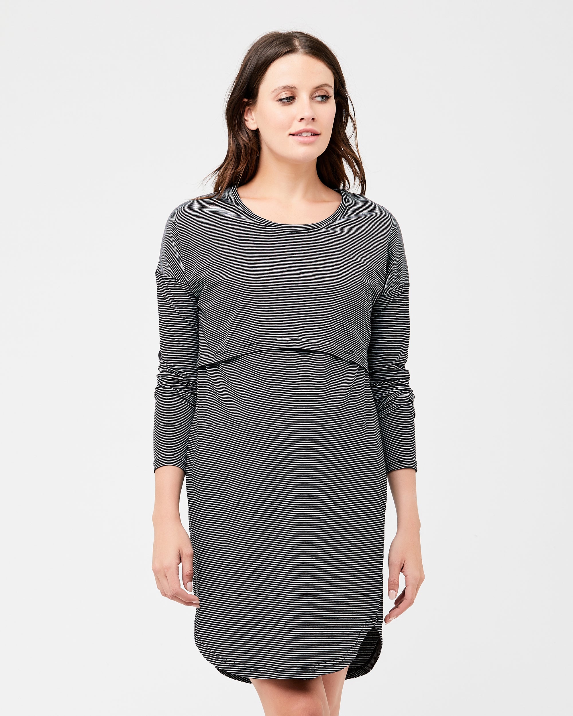 Long sleeve nursing nightie sale