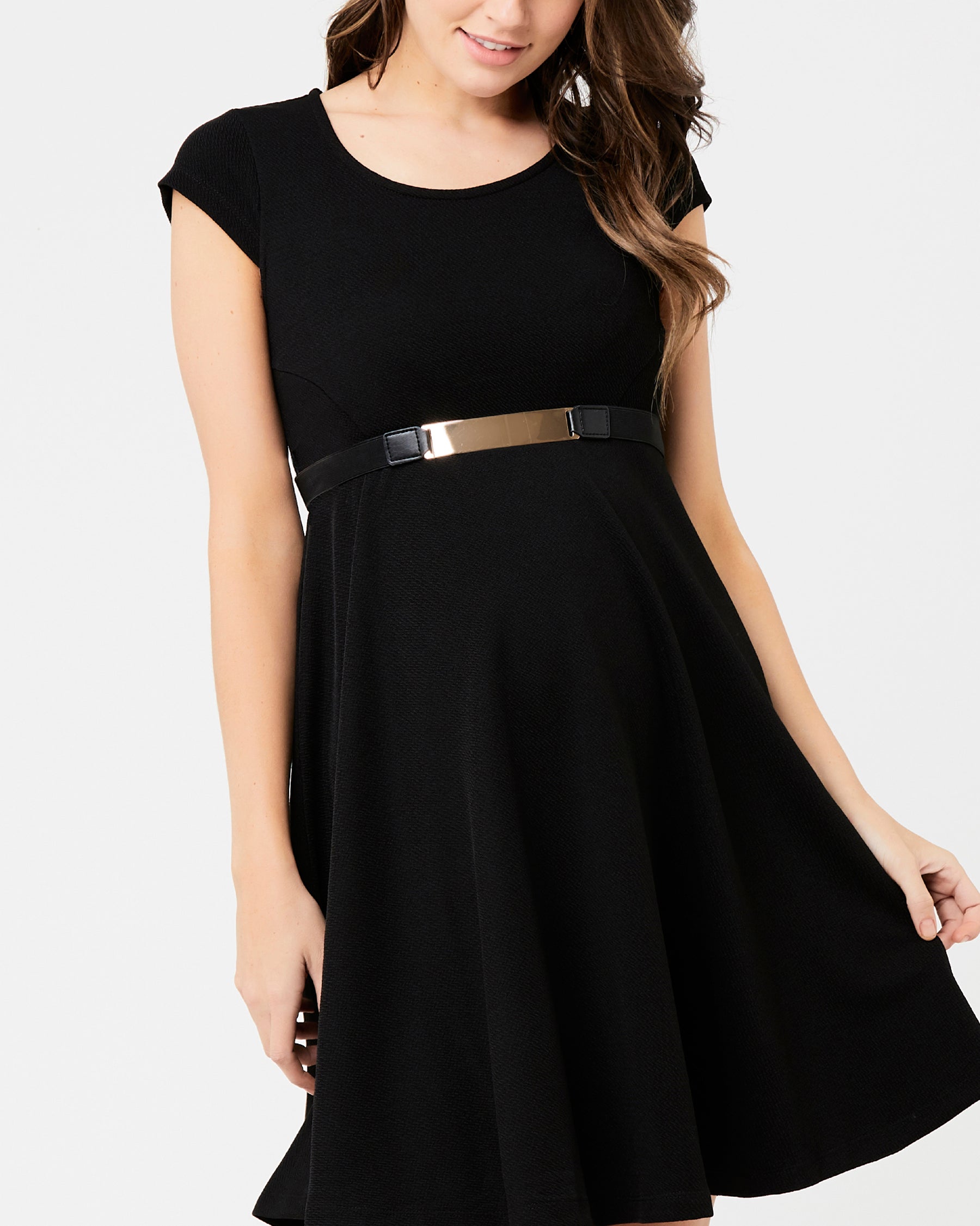 Plate Detail Belt Black
