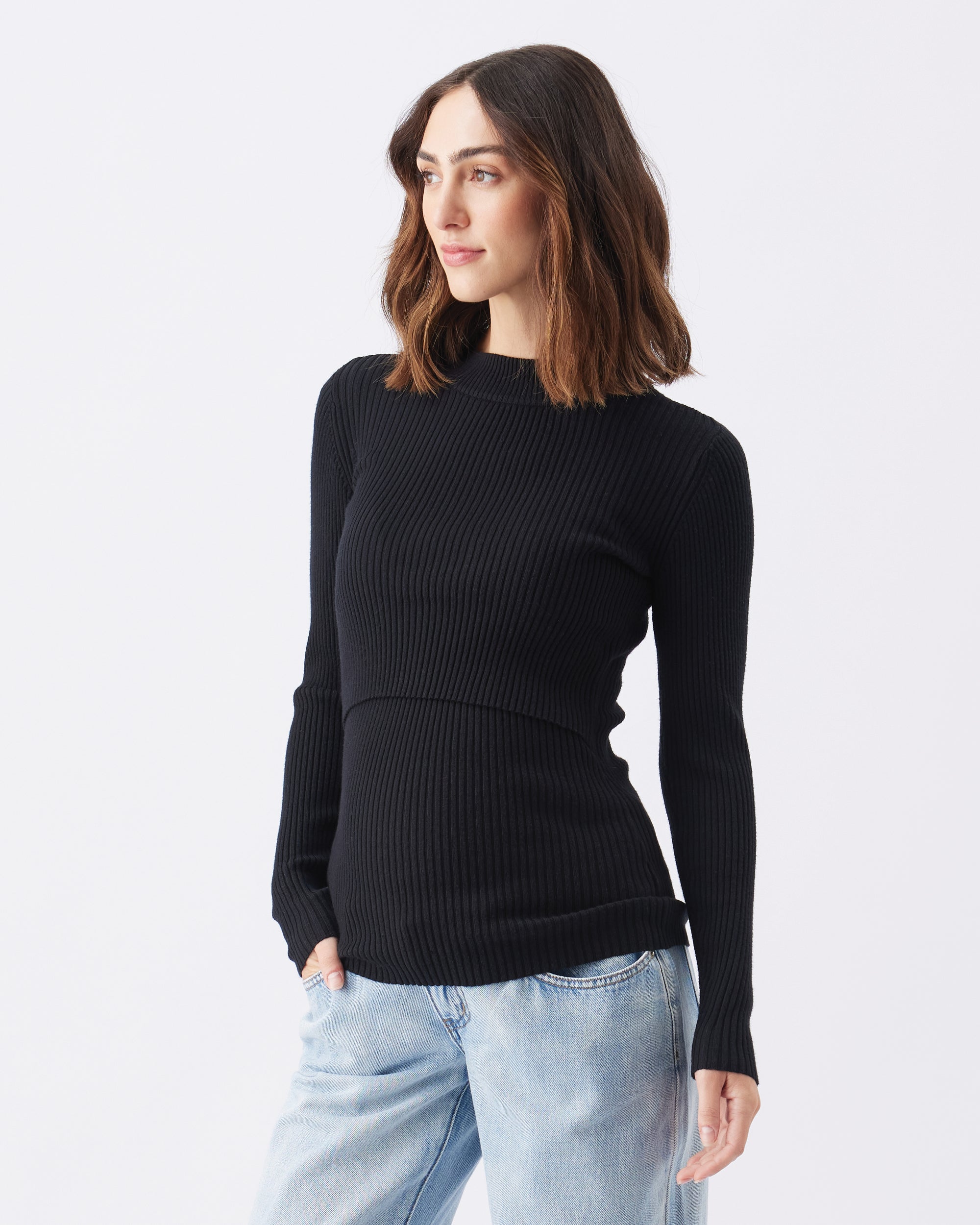 Lift Up Nursing Knit  Black