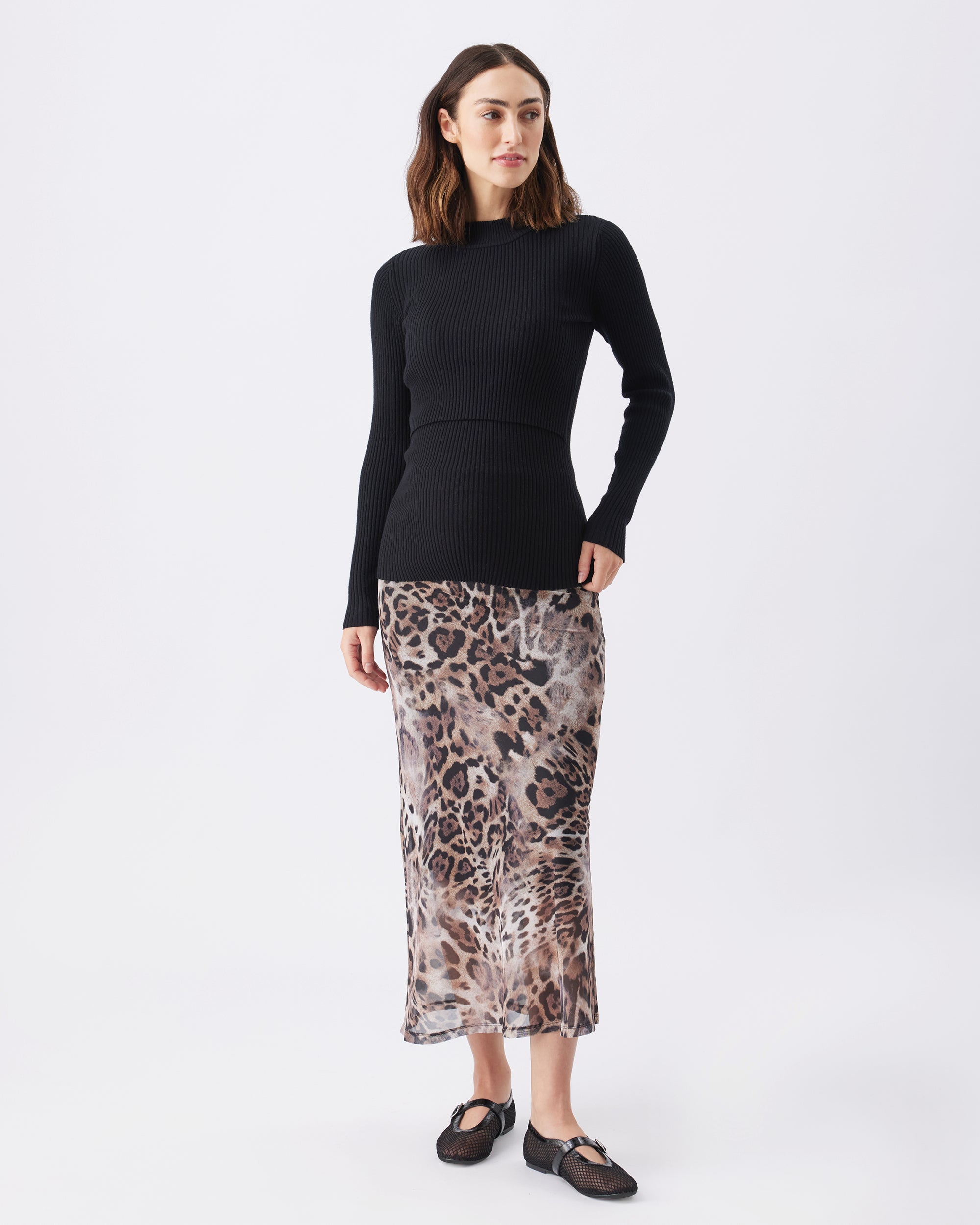 Lift Up Nursing Knit  Black