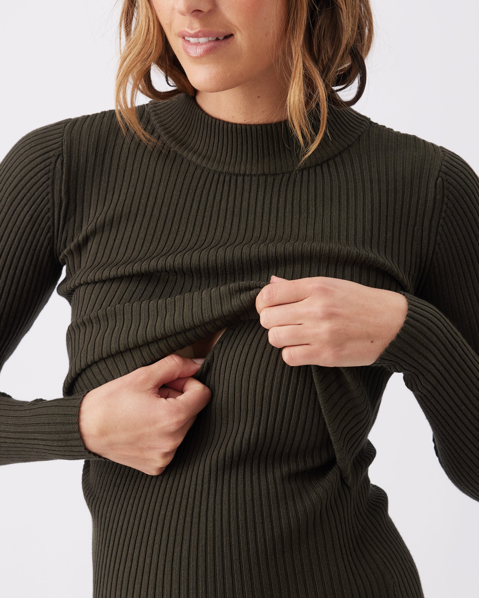 Lift Up Nursing Knit  Ivy