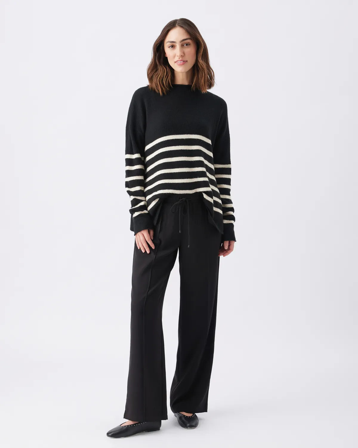 Gerrie Nursing Knit  Black / Vanilla
