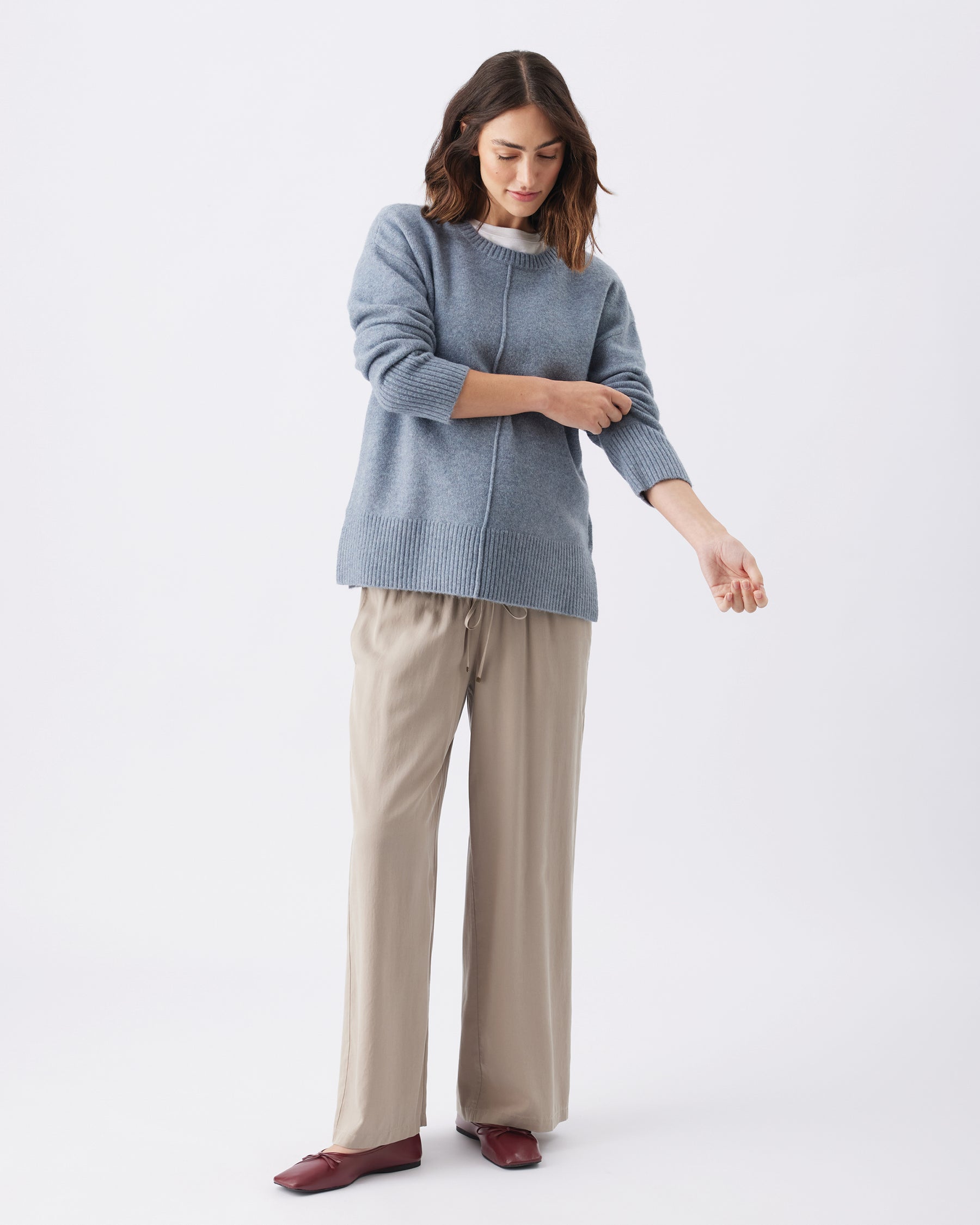 Eva Nursing Knit  Blue Marle