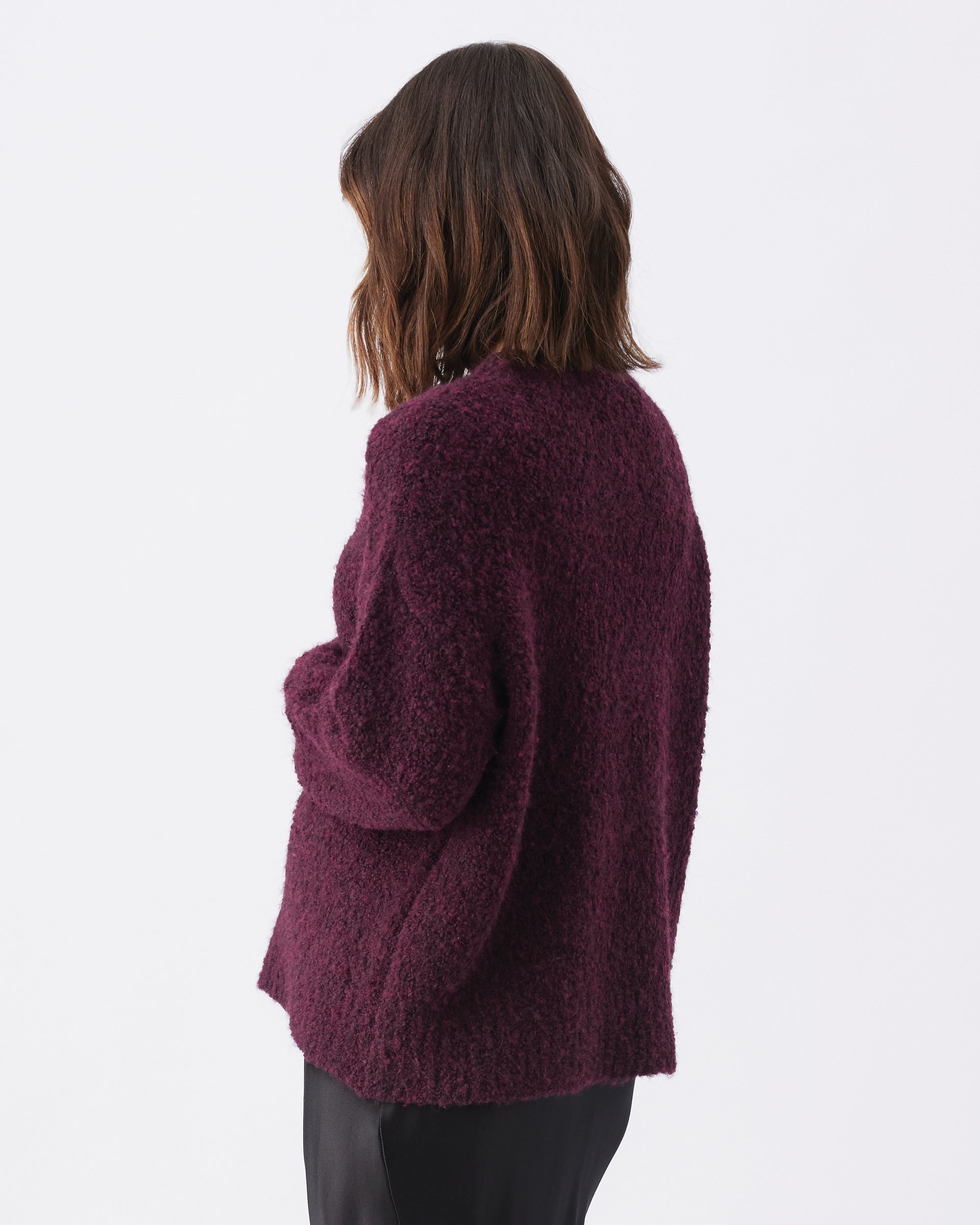 Theo Cosy Knit  Burgundy