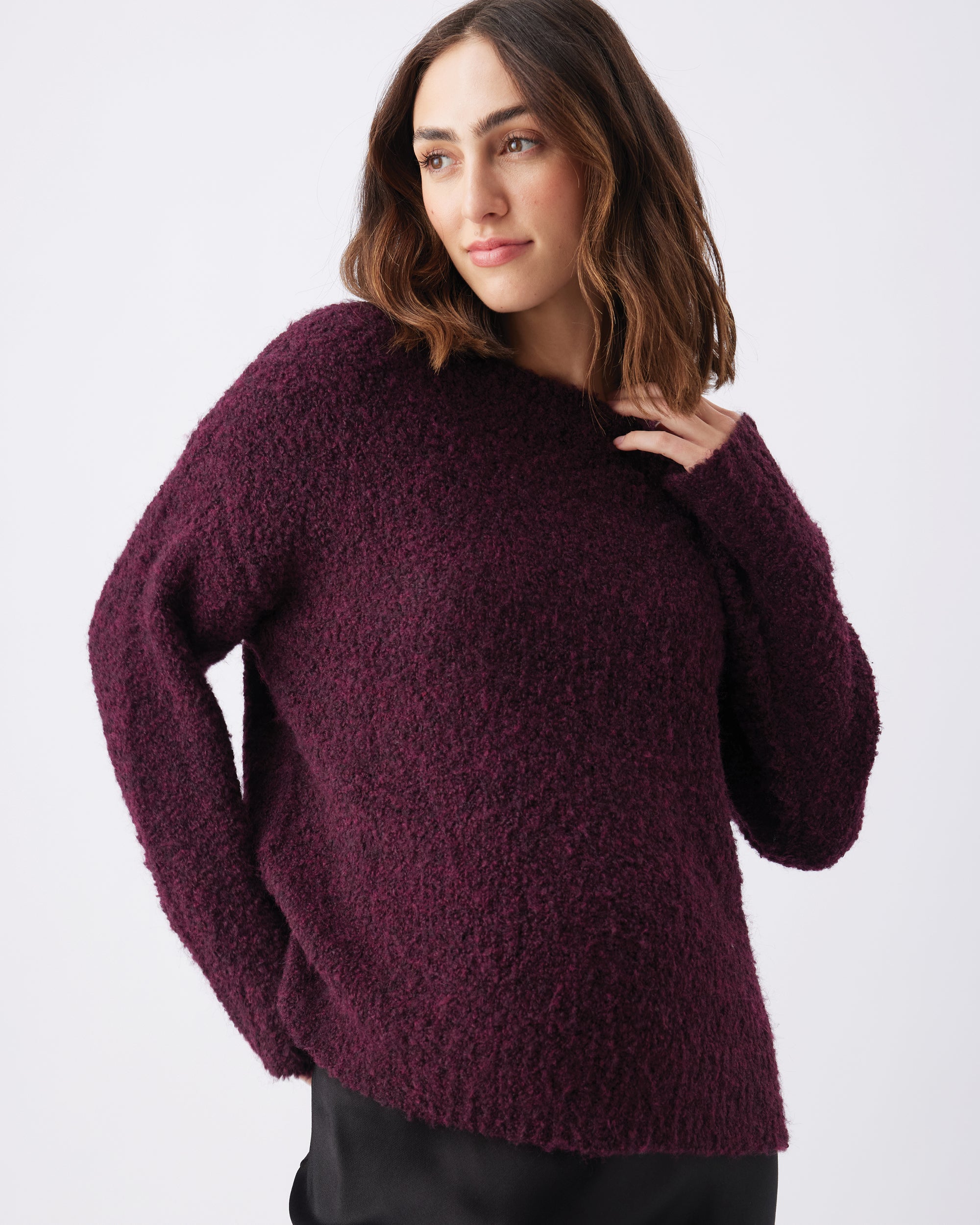 Theo Cosy Knit  Burgundy