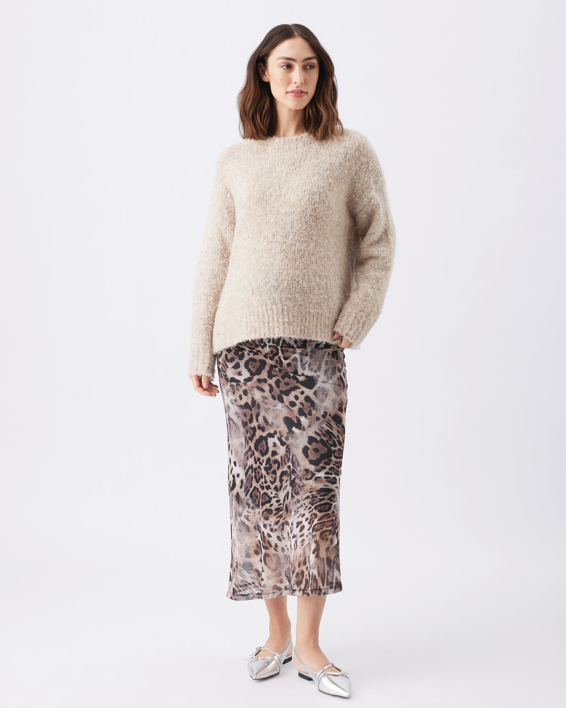 Theo Cosy Knit  Latte