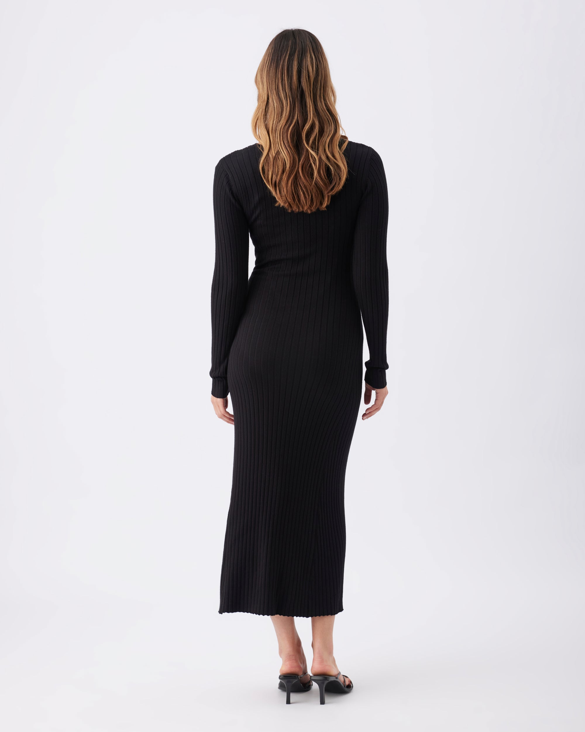 Remi Knit Nursing Dress  Black