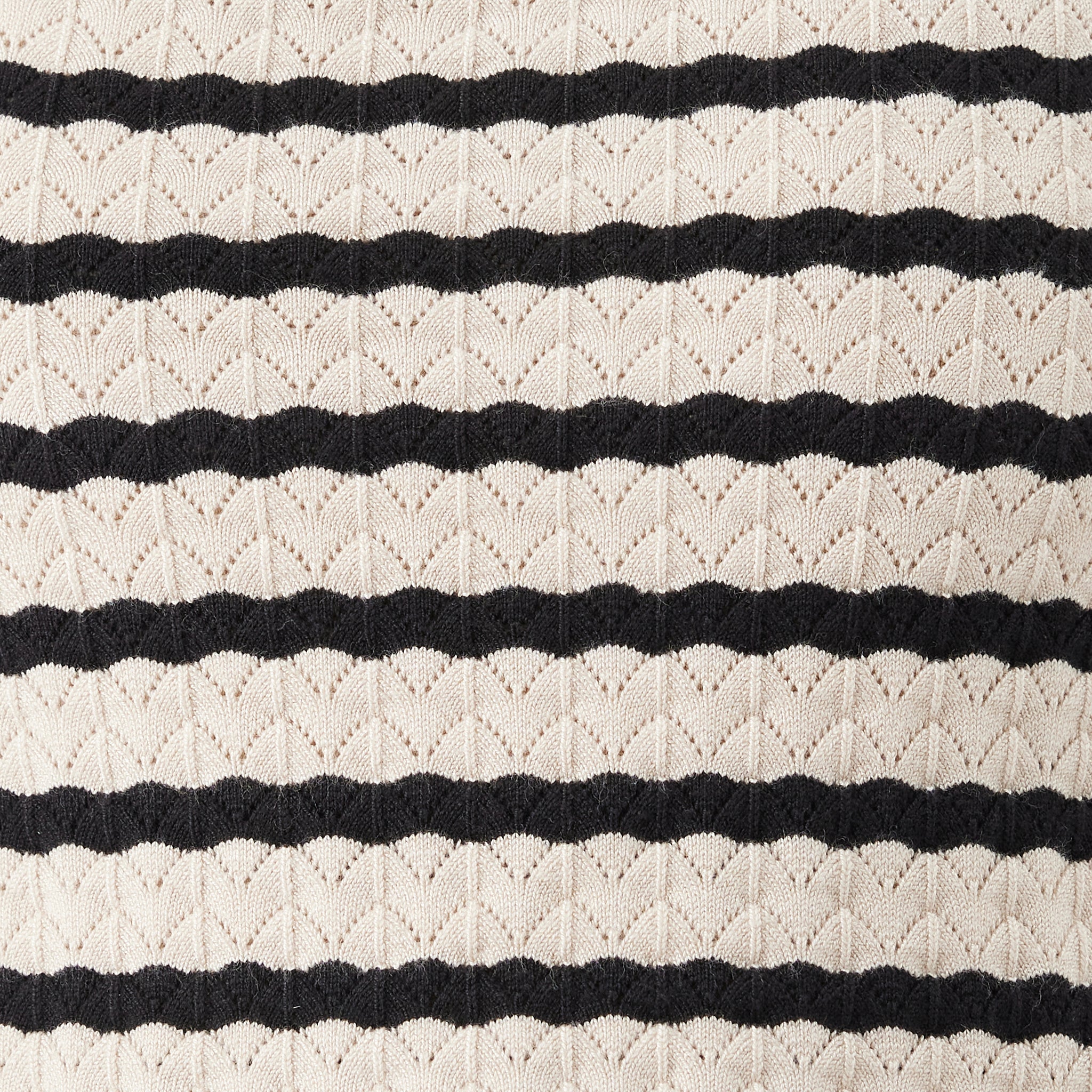 Pointelle Knit Nursing Dress  Natural / Black