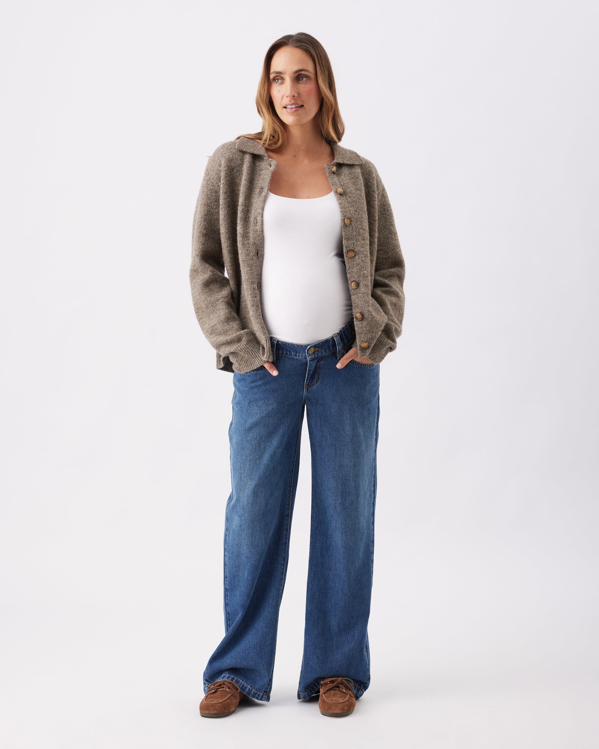 Brodie Collared Cardigan Truffle